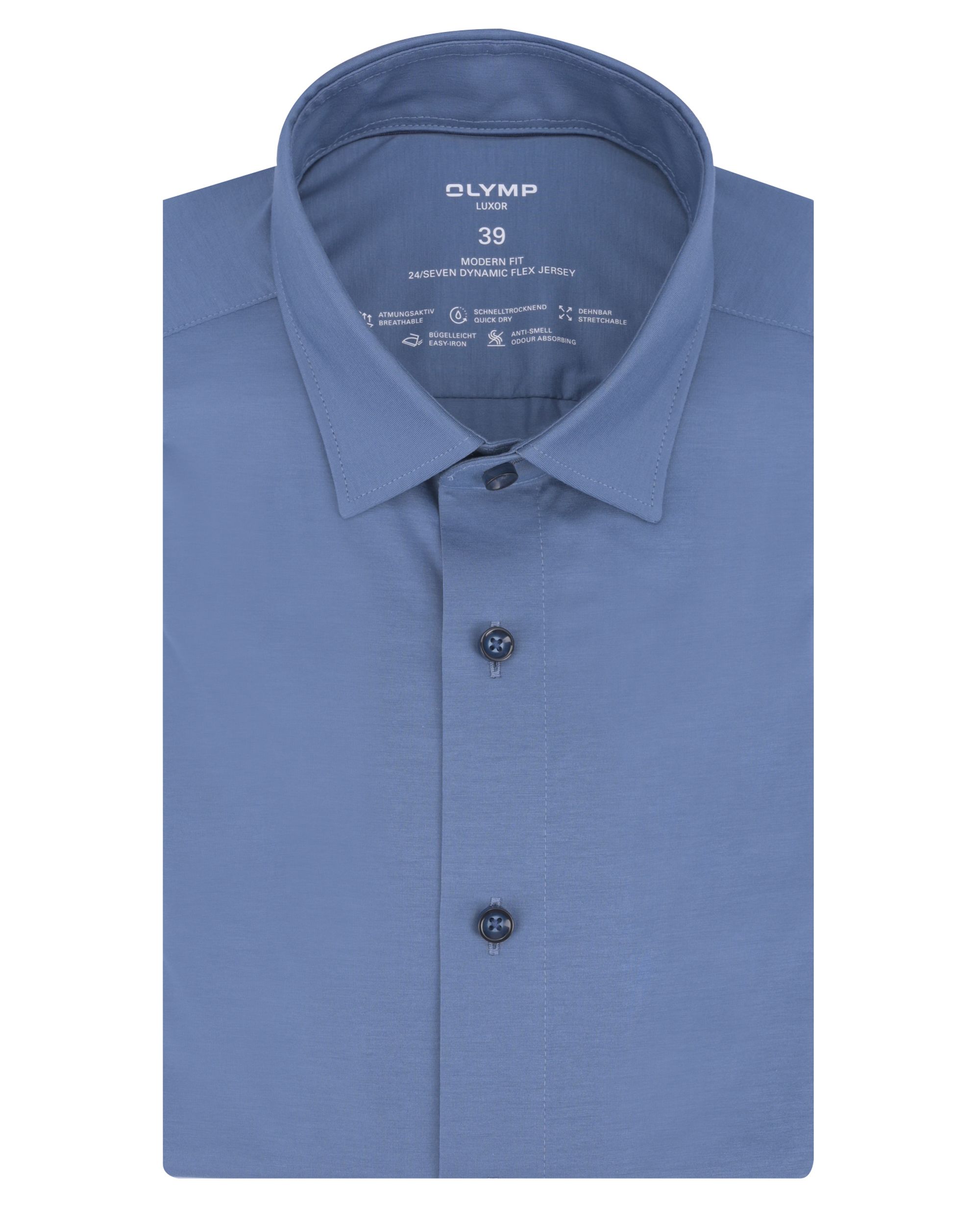OLYMP Overhemd LM Blauw 086757-001-47