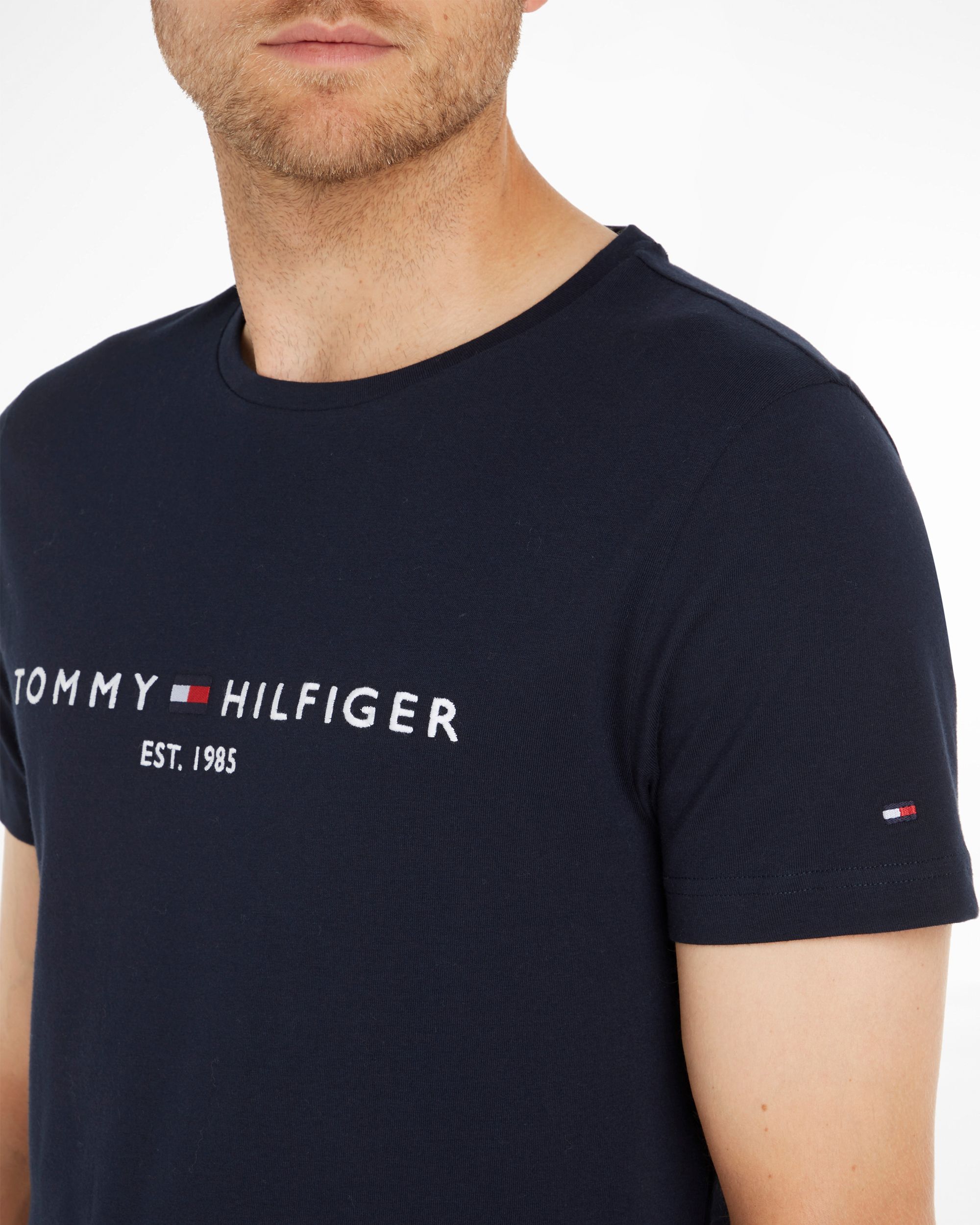 Tommy Hilfiger Menswear T-shirt KM Donker blauw 086989-001-L