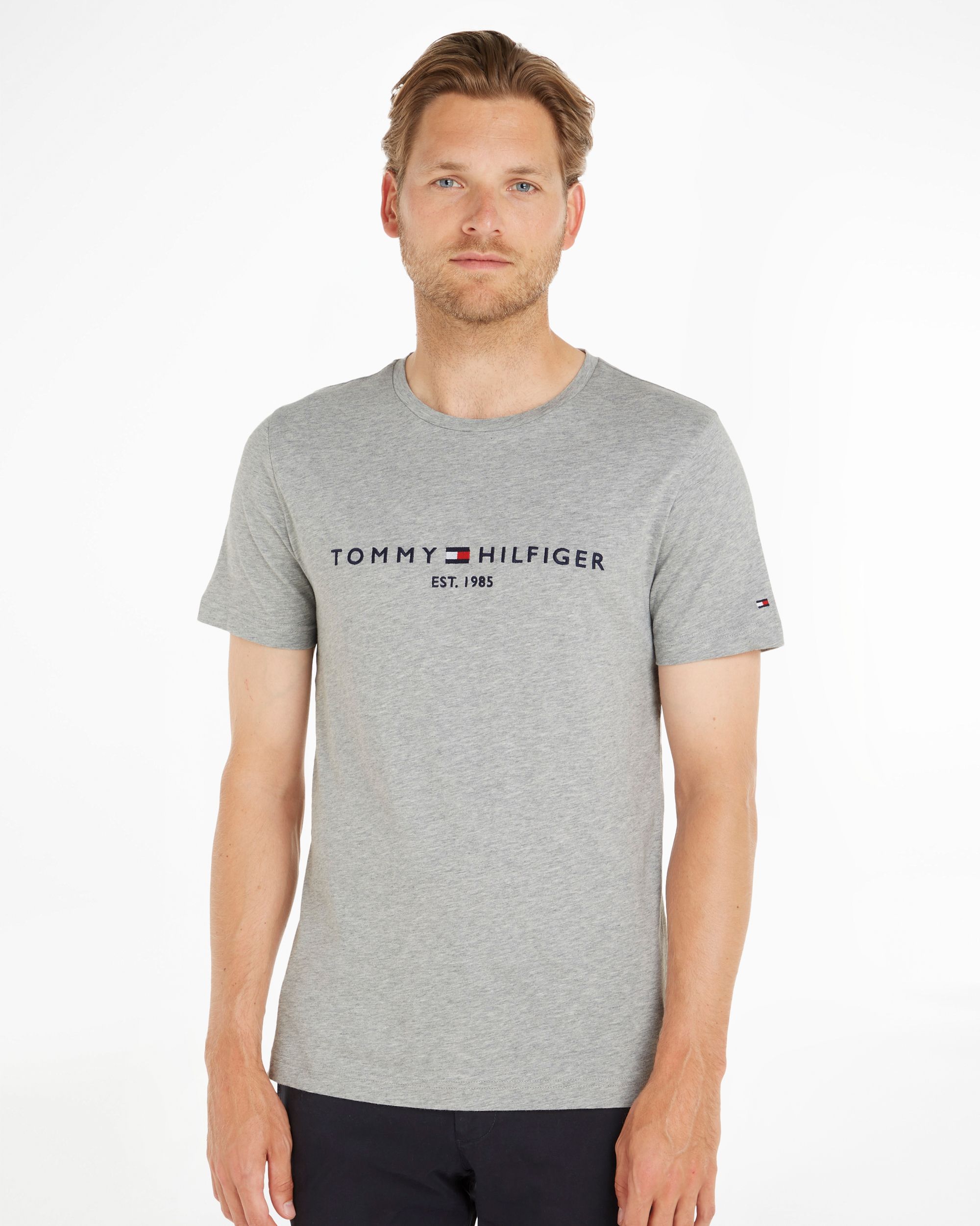 Tommy Hilfiger Menswear T-shirt KM Licht grijs 086991-001-L