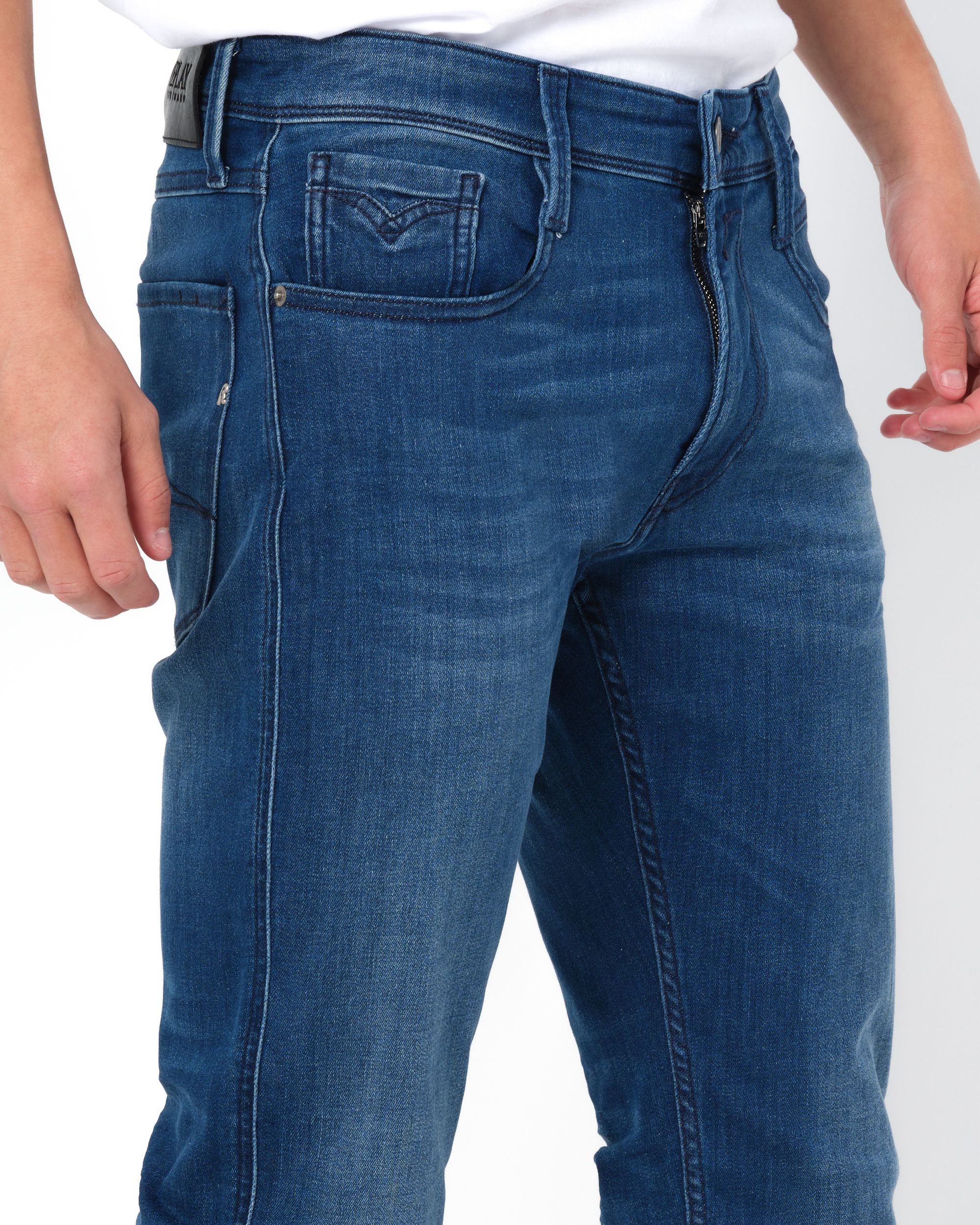 Replay Anbass Powerstretch Jeans Blauw 088061-001-32/32