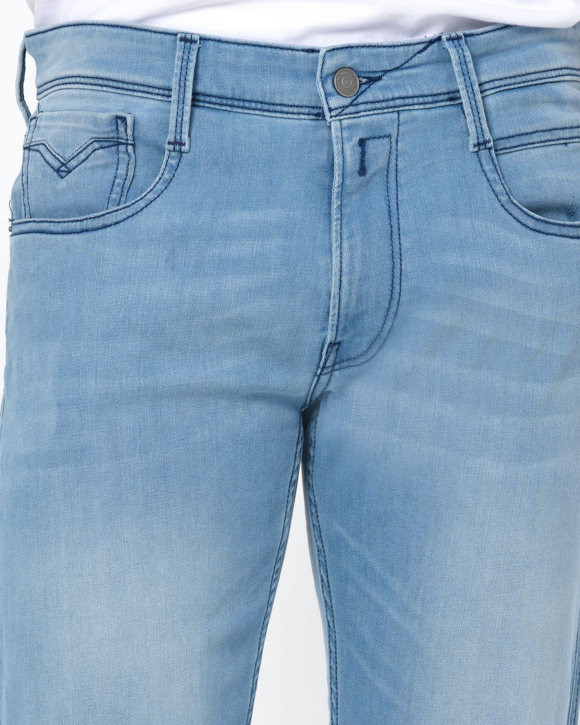 Replay Anbass Powerstretch Jeans Blauw 088230-001-29/32