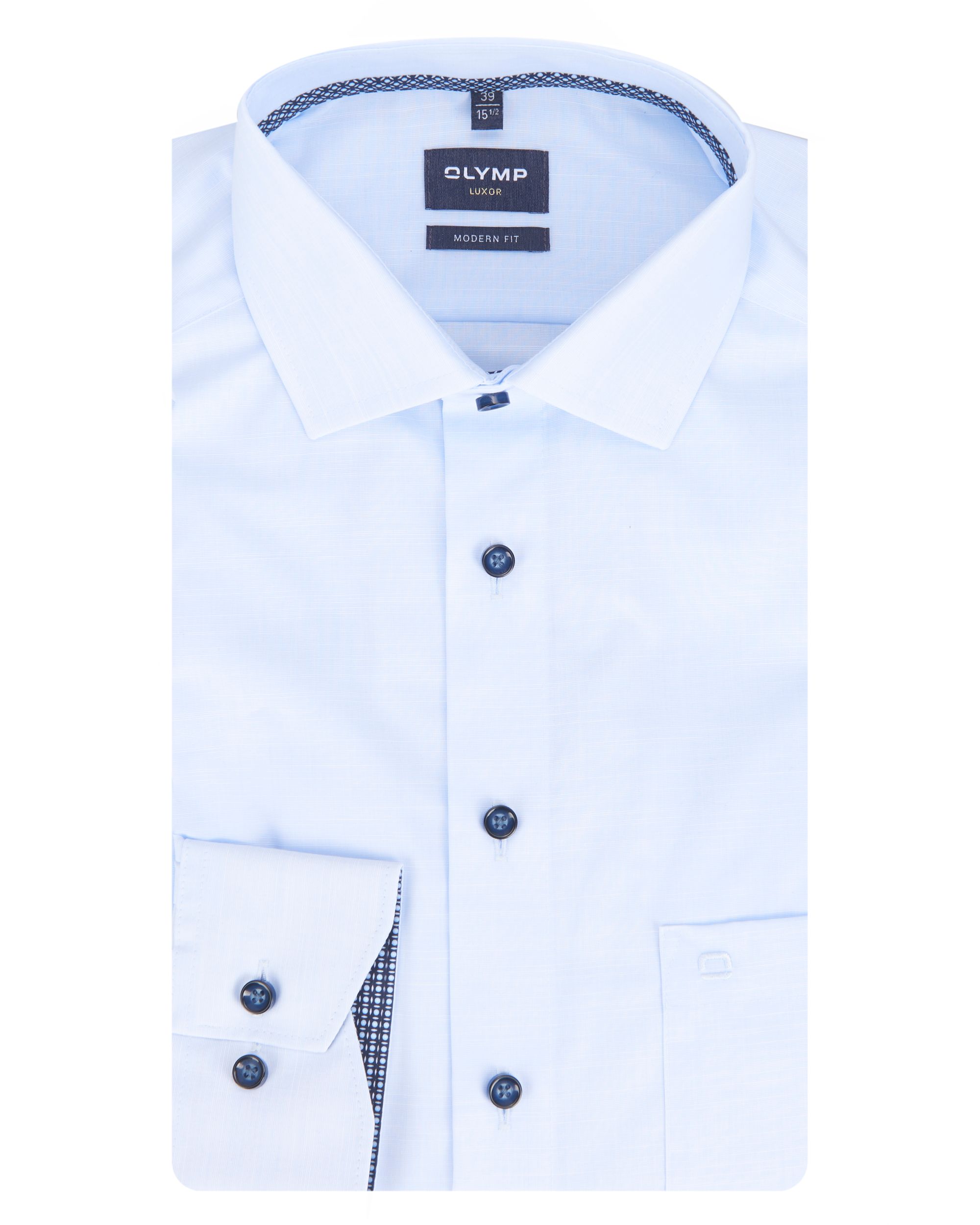 OLYMP Luxor Modern Fit Overhemd LM Blauw 088312-001-37