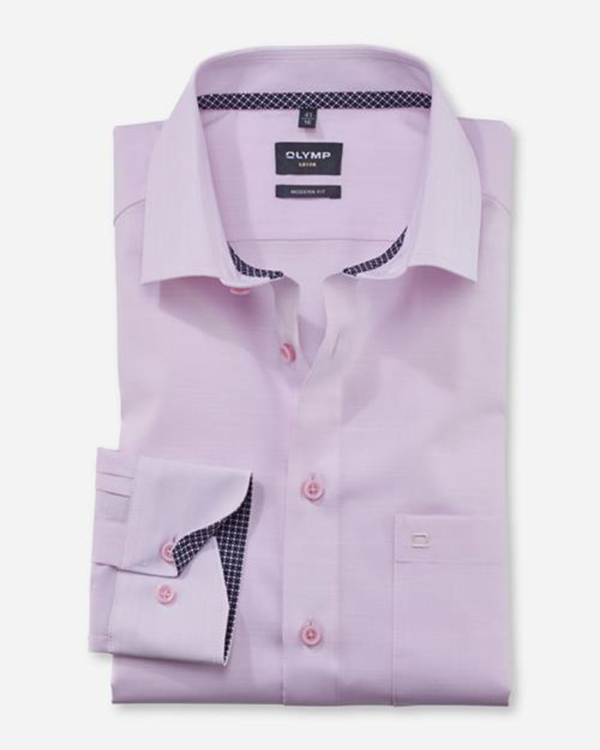 OLYMP Luxor Modern Fit Overhemd LM Roze 088313-001-37