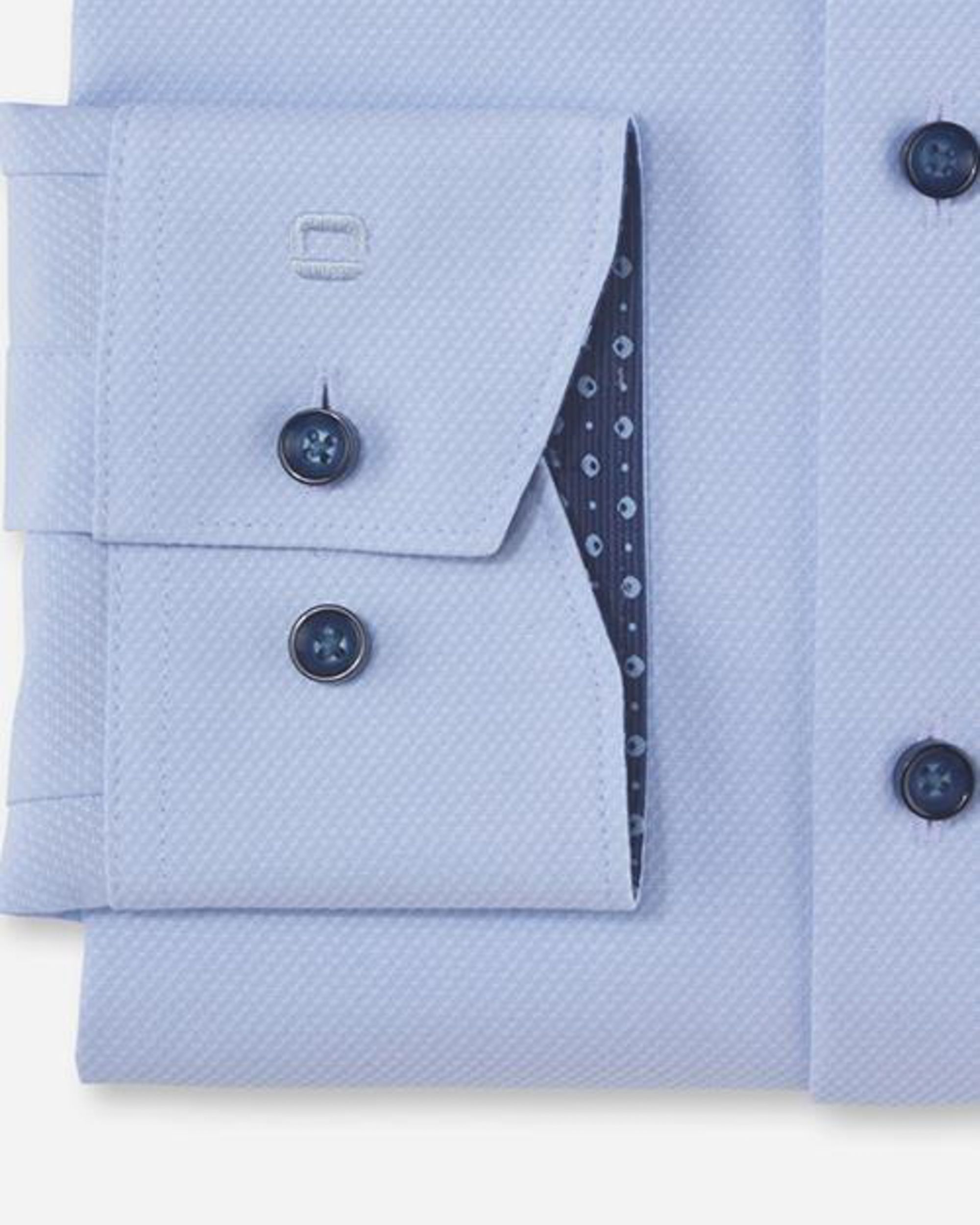 OLYMP Luxor 24/7 Modern fit Overhemd LM Blauw 088315-001-37