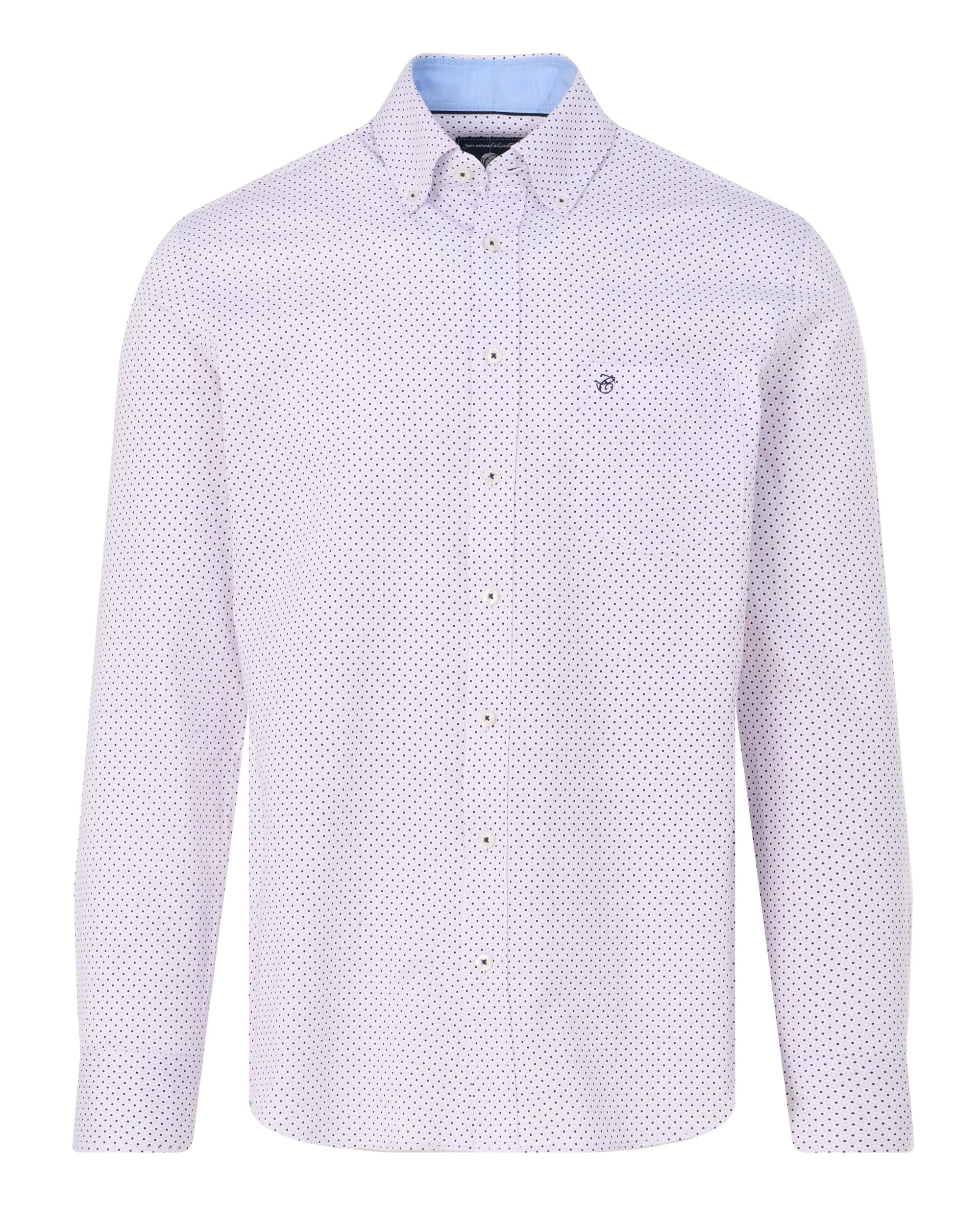 Campbell Casual Overhemd LM Lavender Frost dessin 088322-002-L