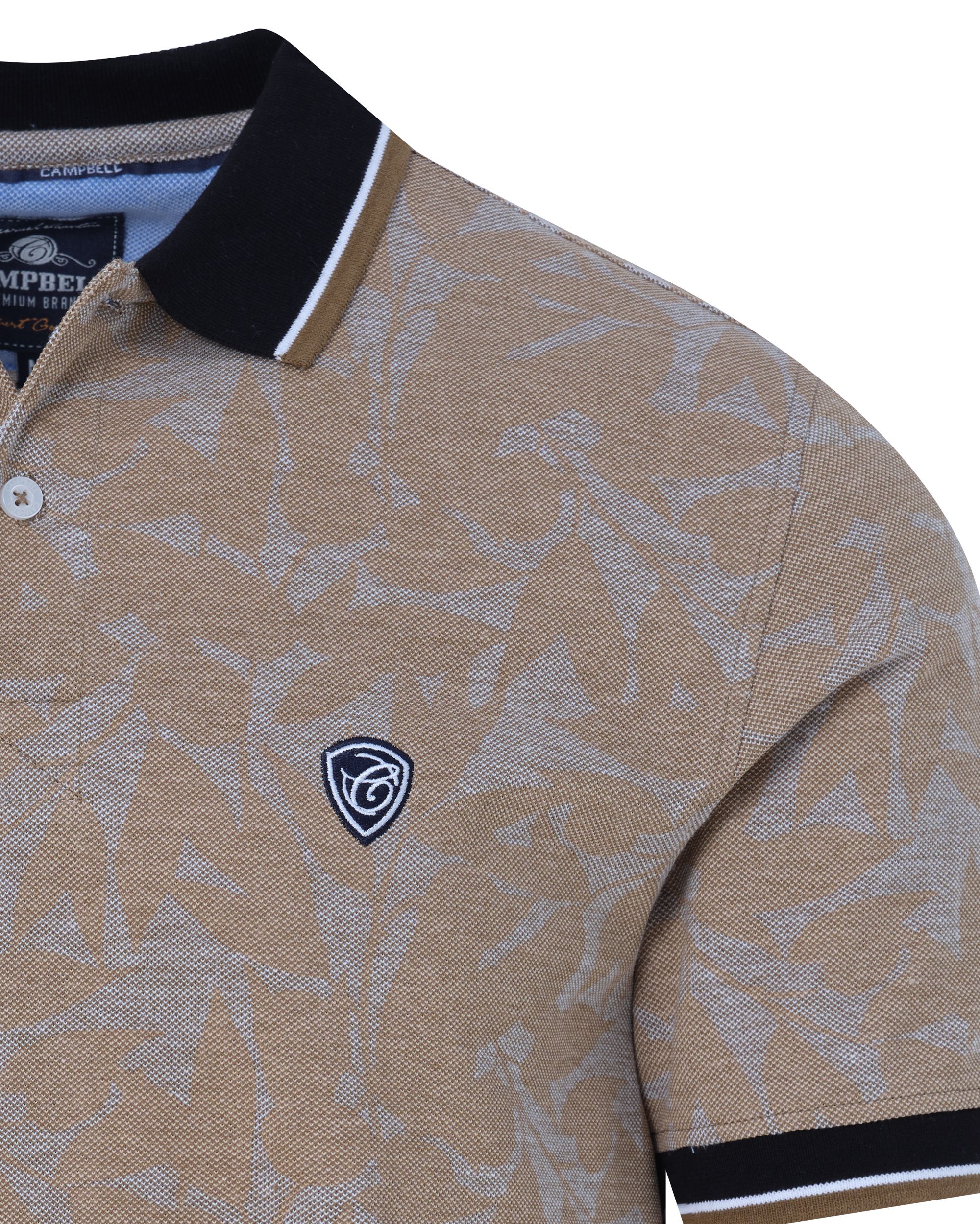 Campbell Polo KM Beige dessin 089177-001-L
