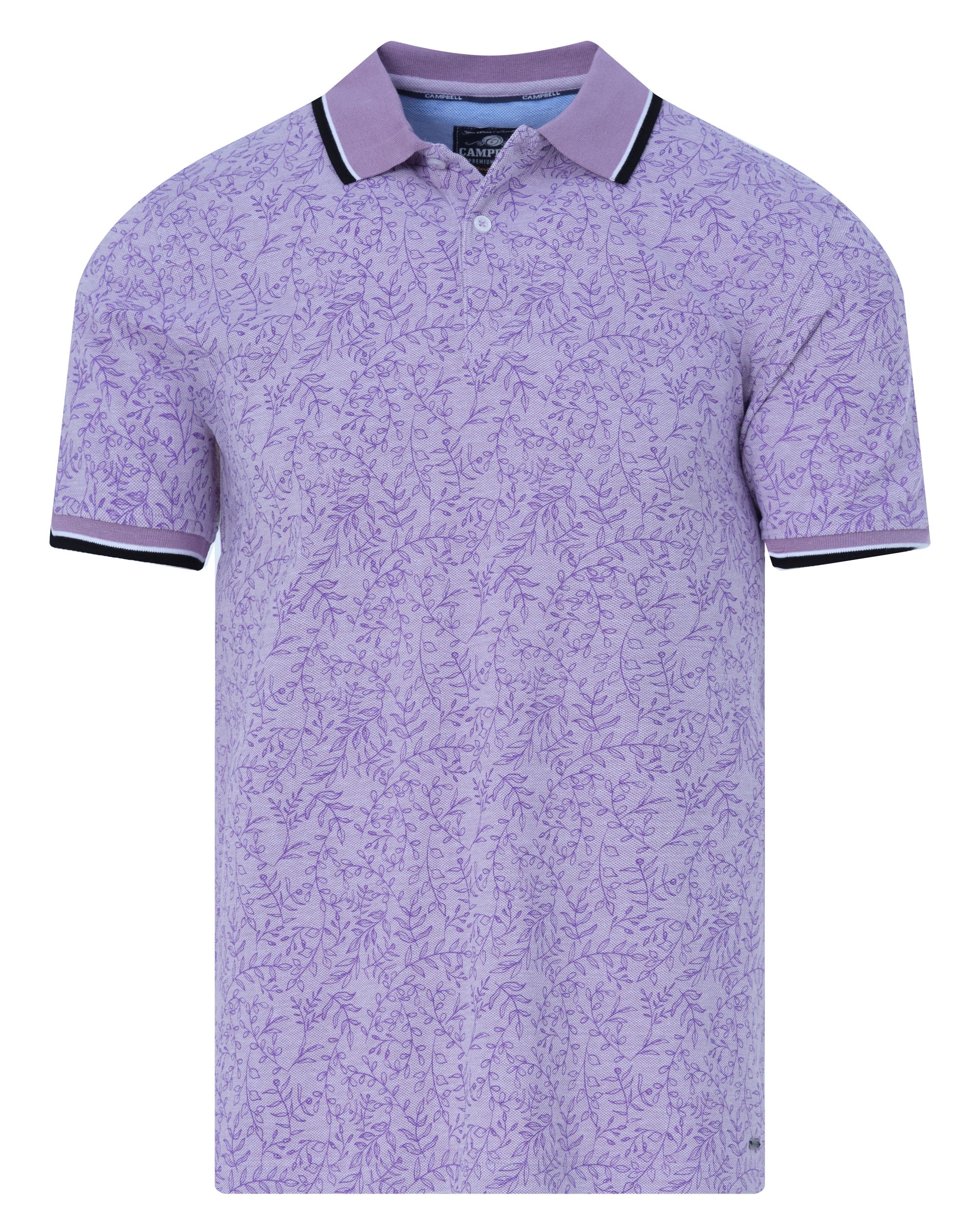 Campbell Classic Stanwell Polo KM Lavender Frost dessin 089178-003-L