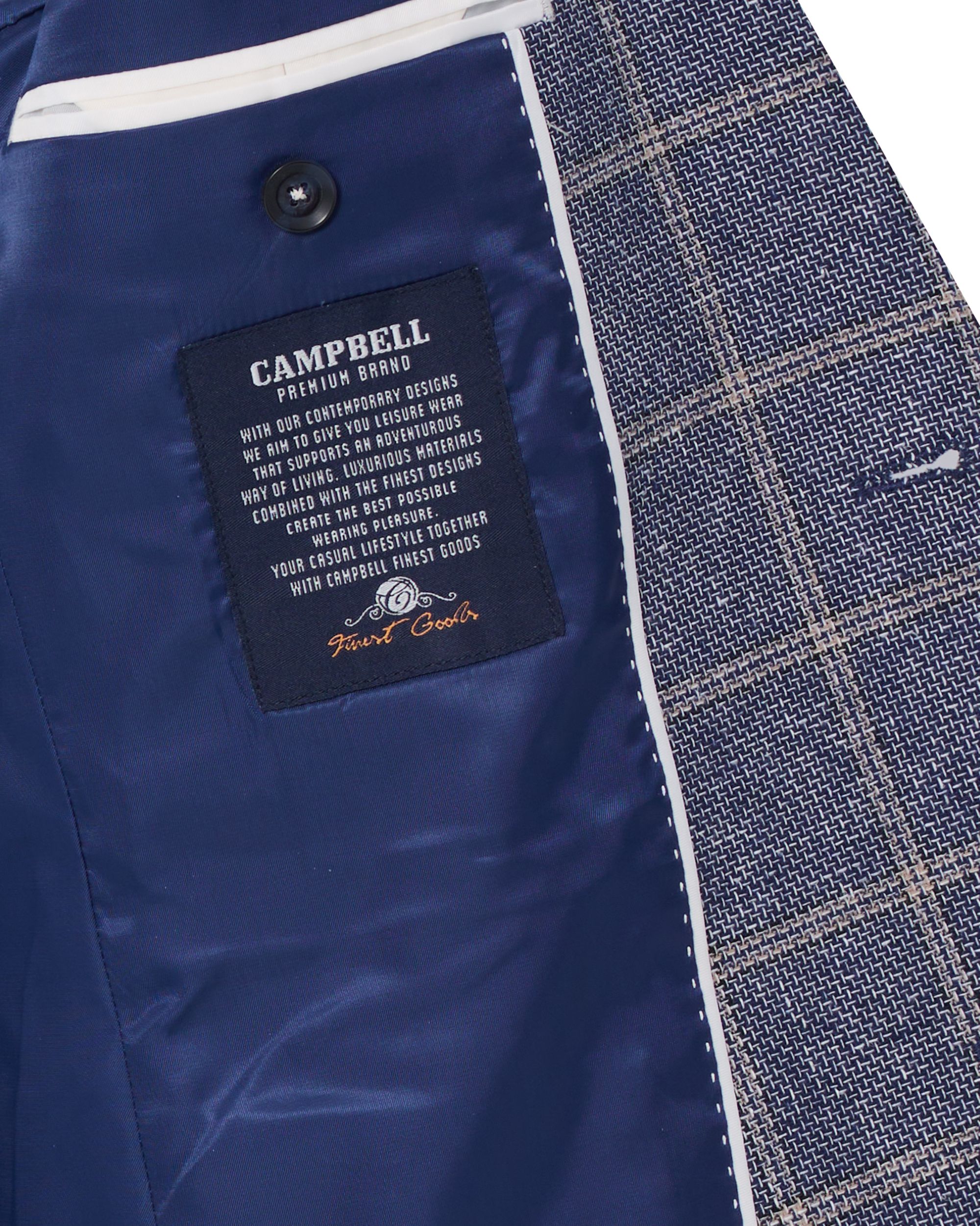 Campbell Classic Barber Colbert Navy grote ruit 089191-001-48