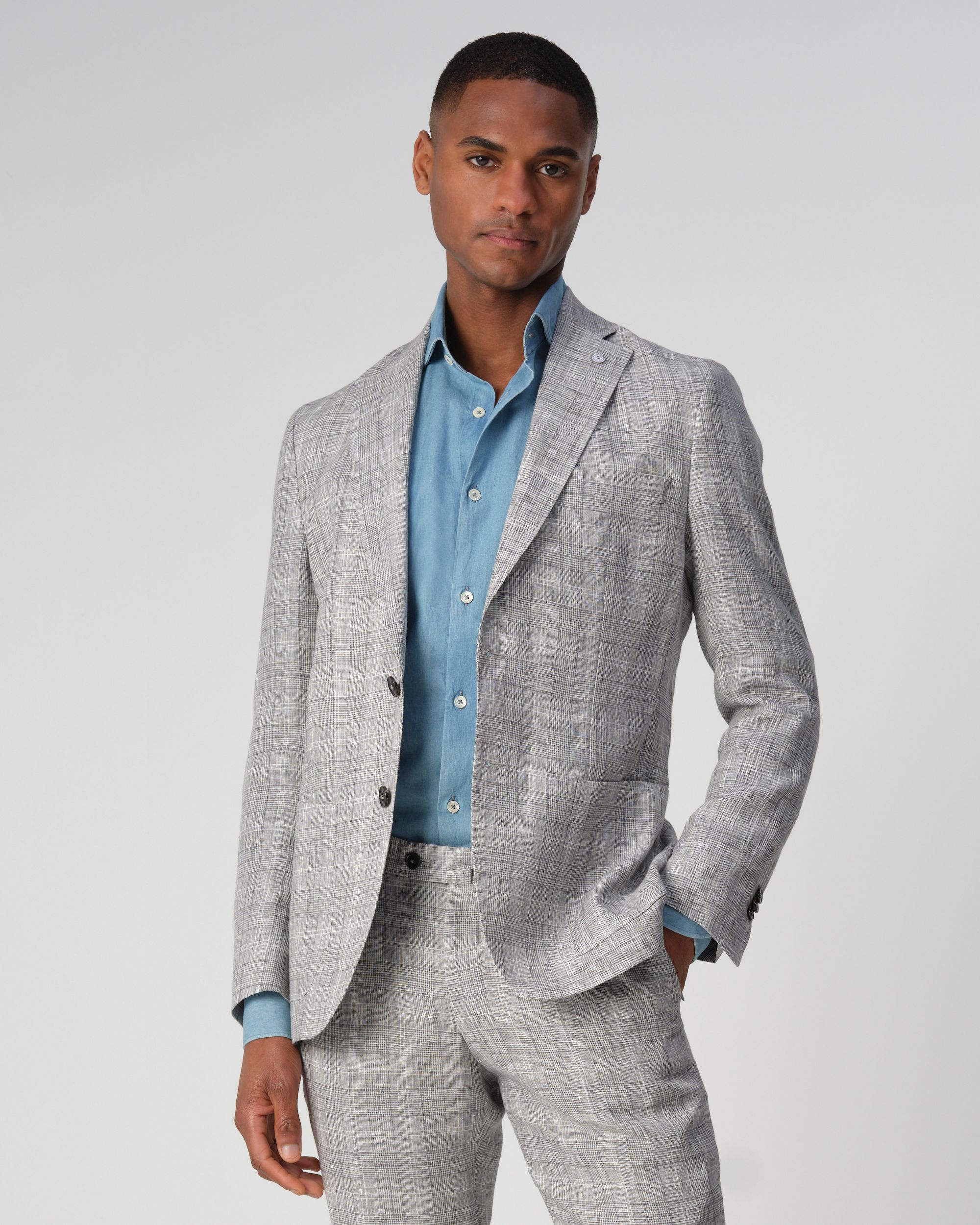 Dutch Dandies Devon Pak Lichtgrijs grote ruit 090589-002-46