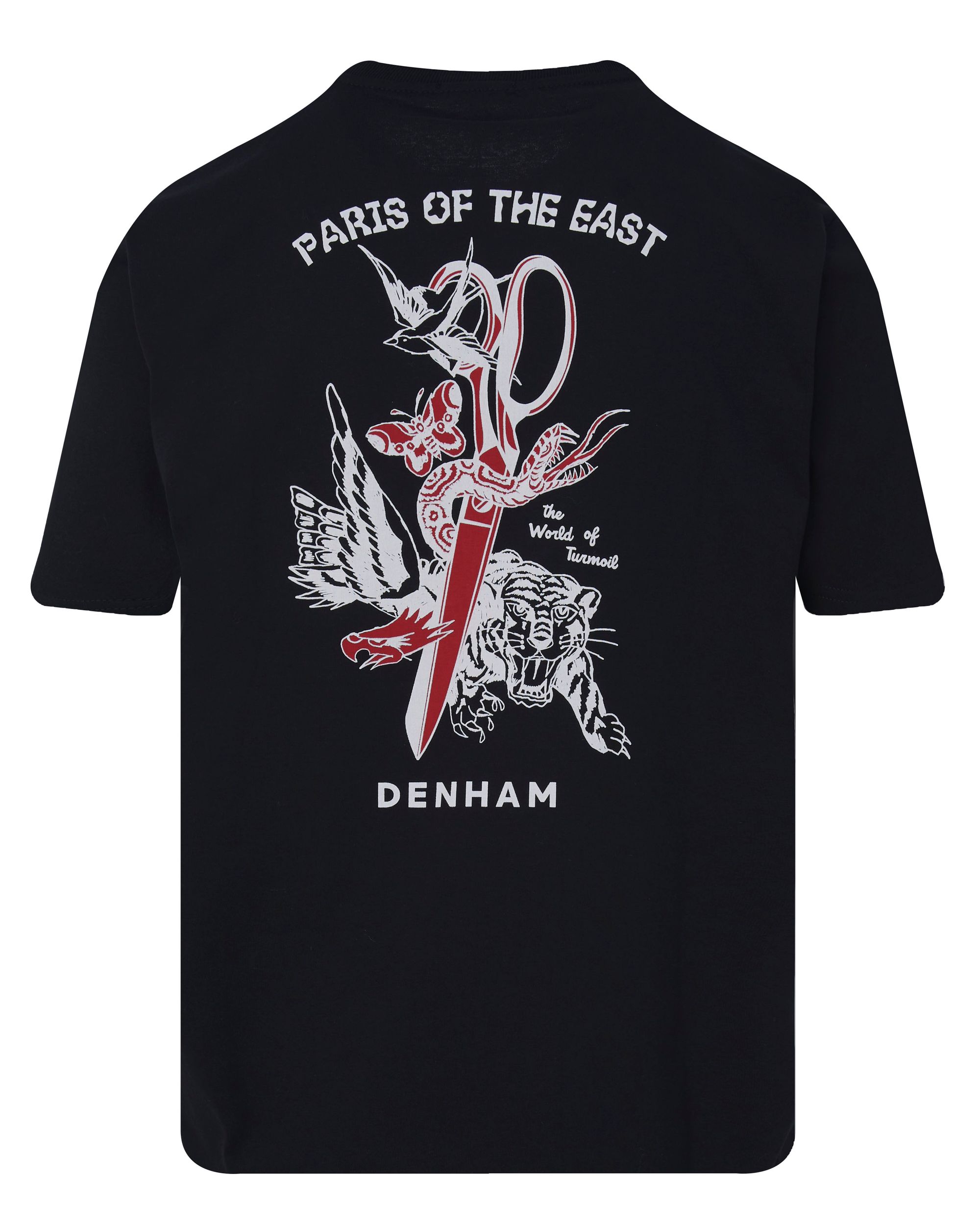 DENHAM DXT Paris T-shirt KM Zwart 090984-001-XXXL