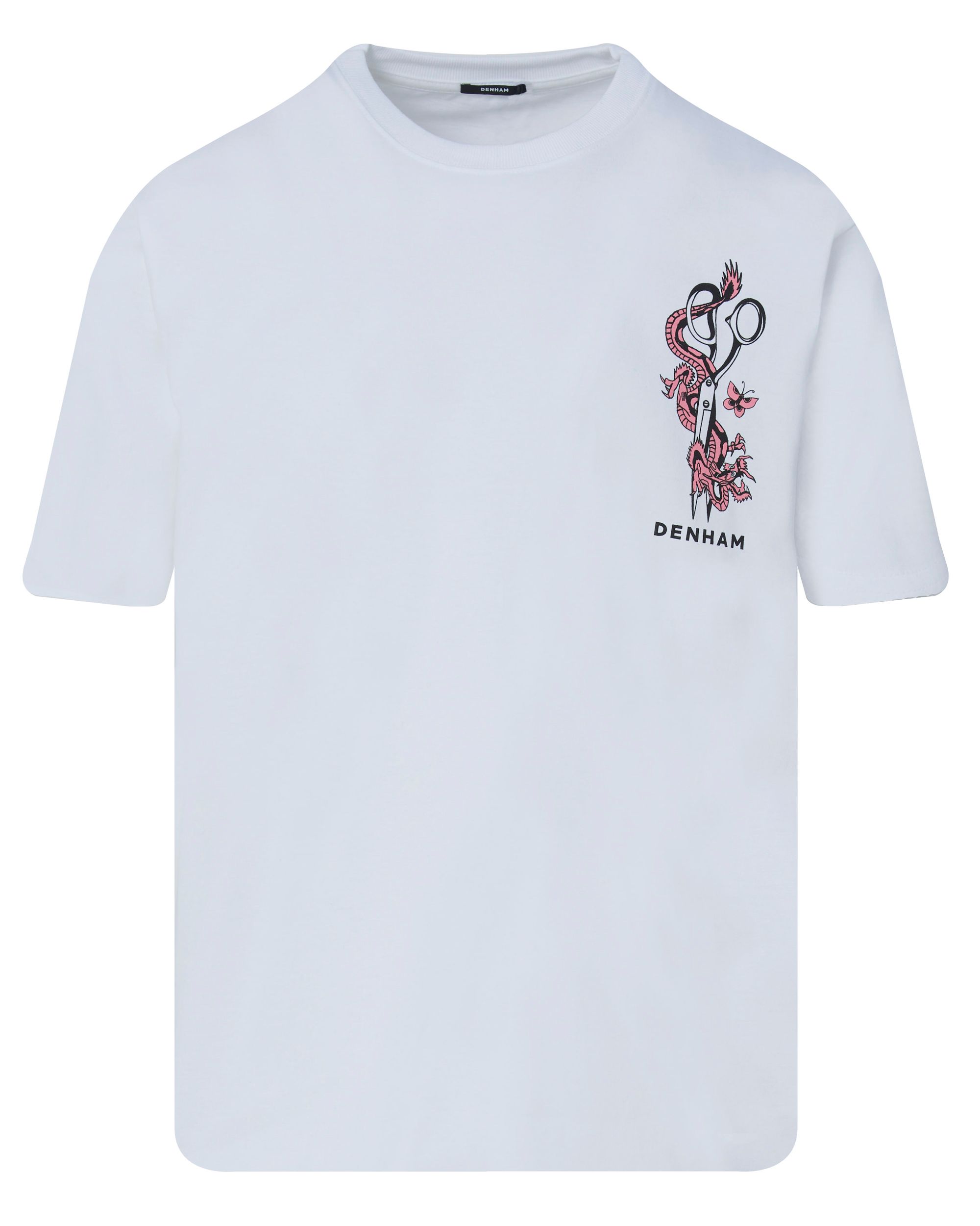 DENHAM DXT College T-shirt KM Wit 090985-001-XXXL