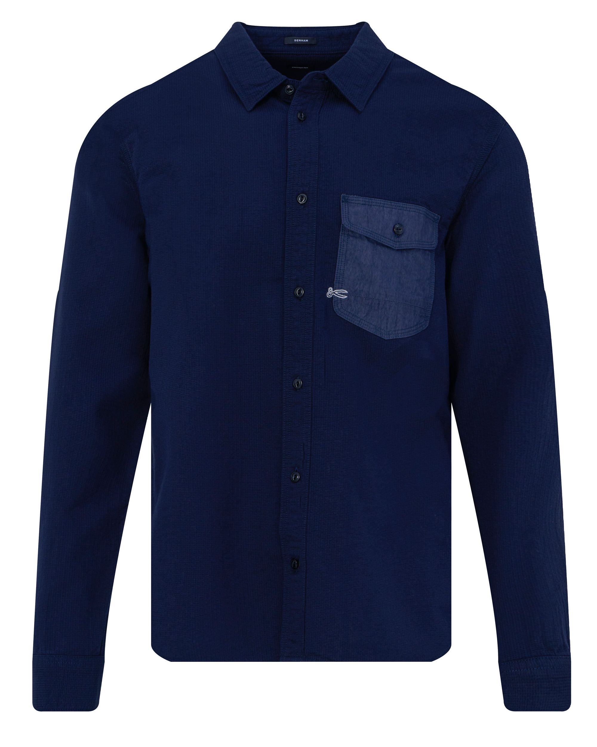 DENHAM Worker Casual Overhemd LM Donker blauw 091004-001-L