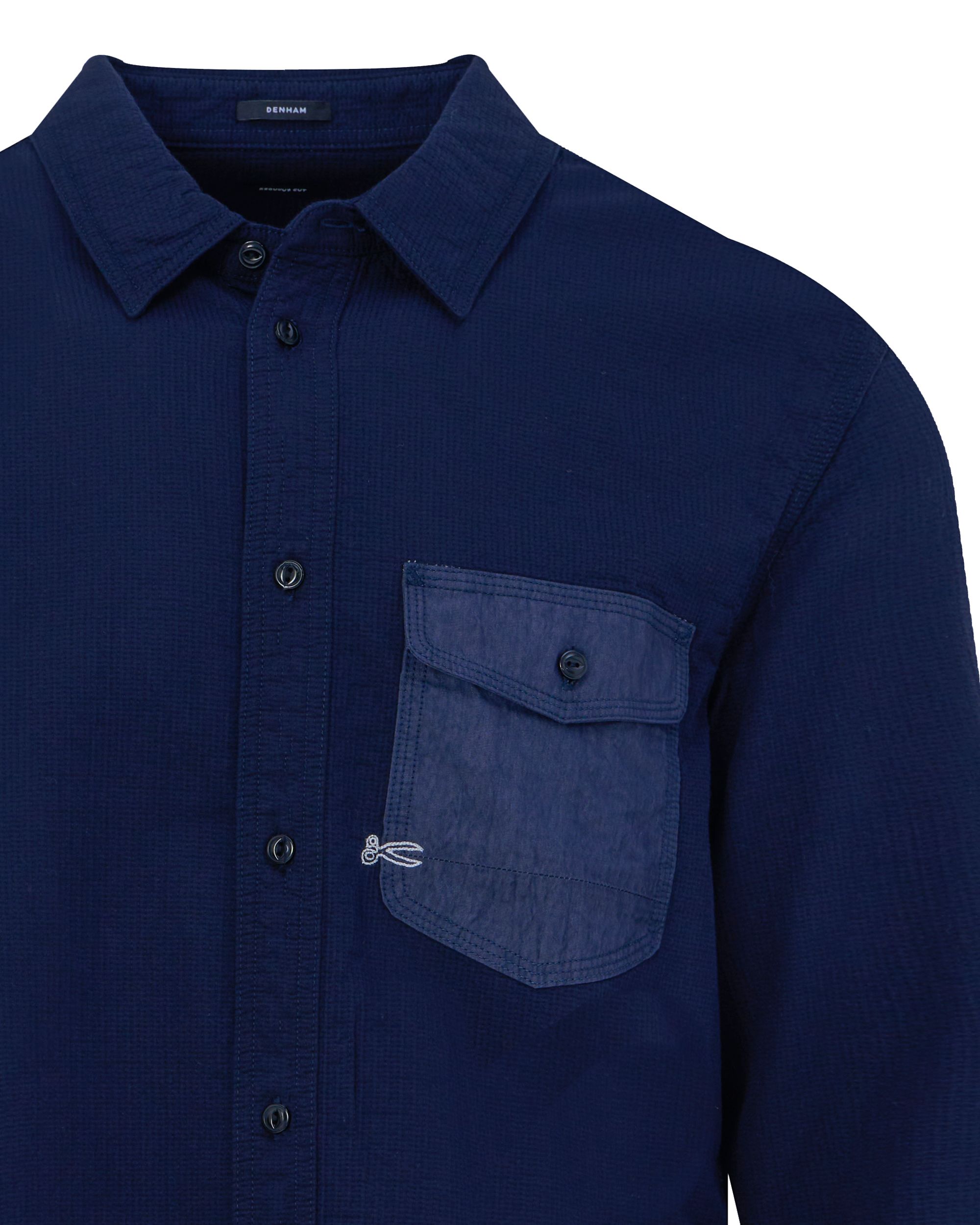 DENHAM Worker Casual Overhemd LM Donker blauw 091004-001-L