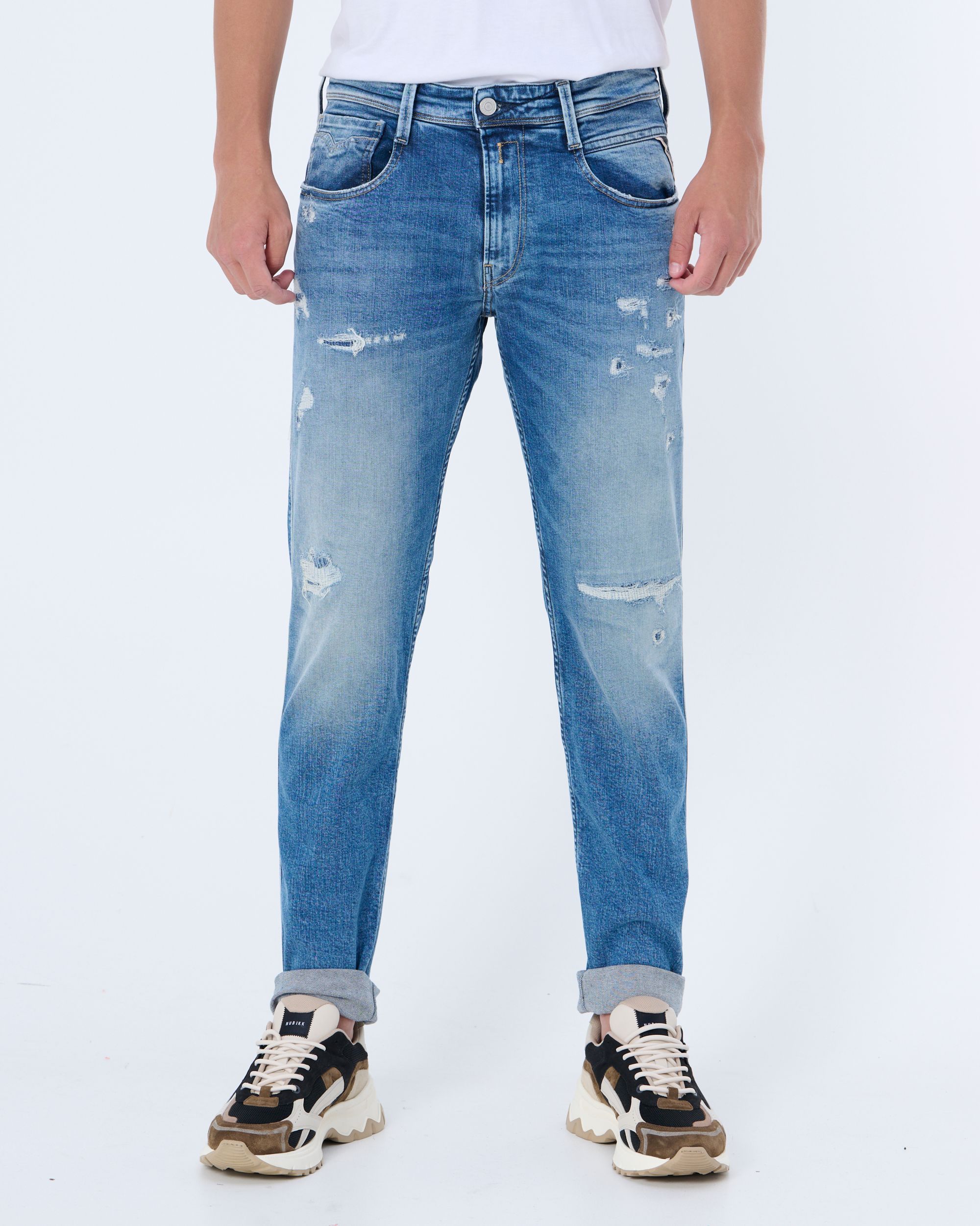 Replay Aged Anbass Jeans Blauw 091332-001-28/32