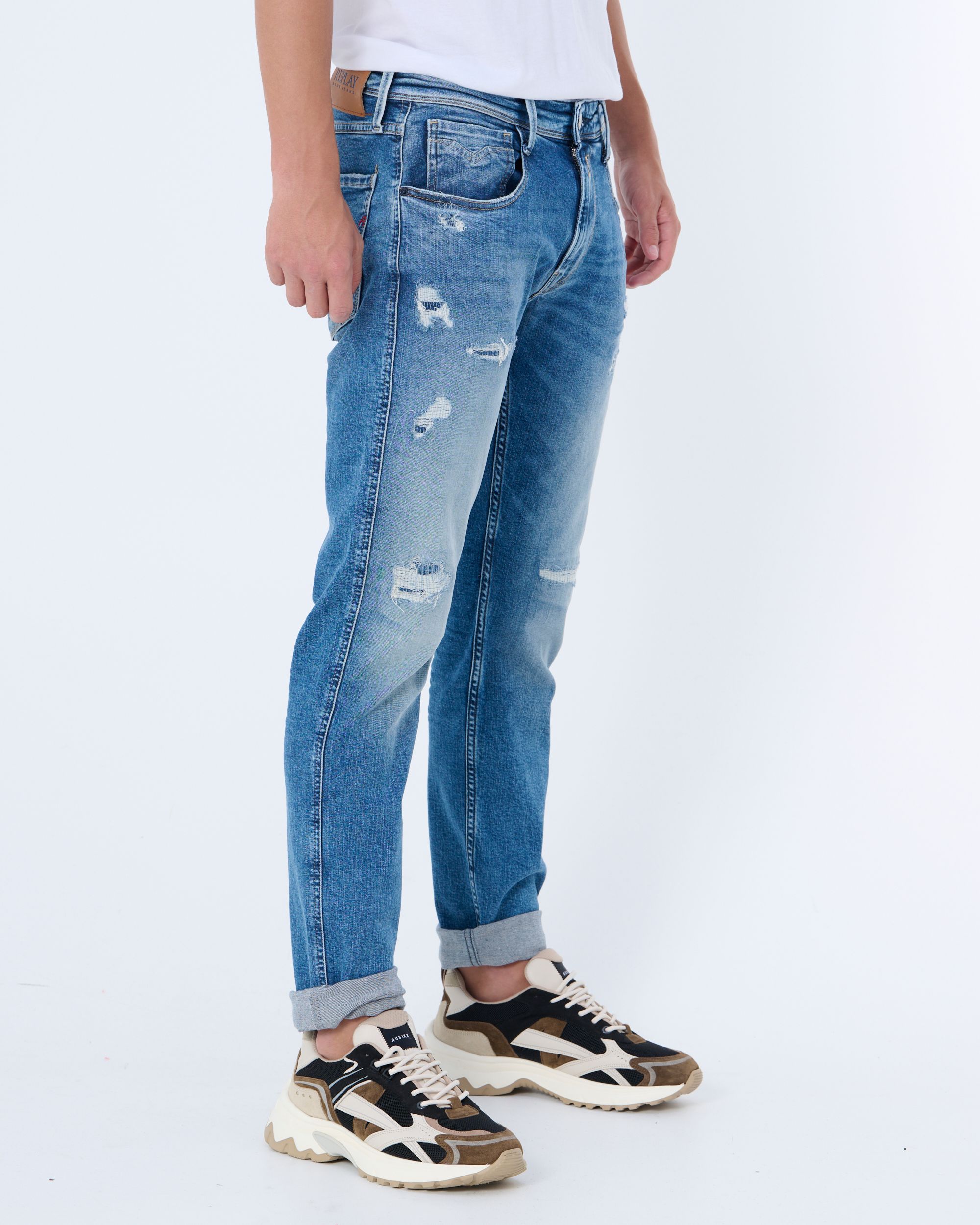 Replay Aged Anbass Jeans Blauw 091332-001-28/32