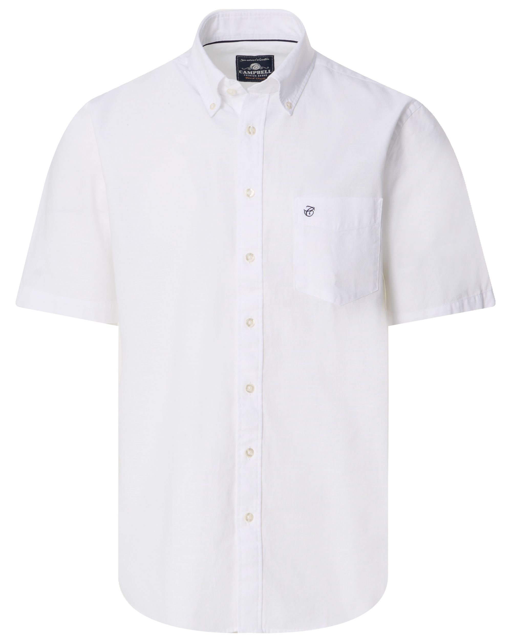 Campbell Classic Casual Overhemd KM WHITE 091757-001-L