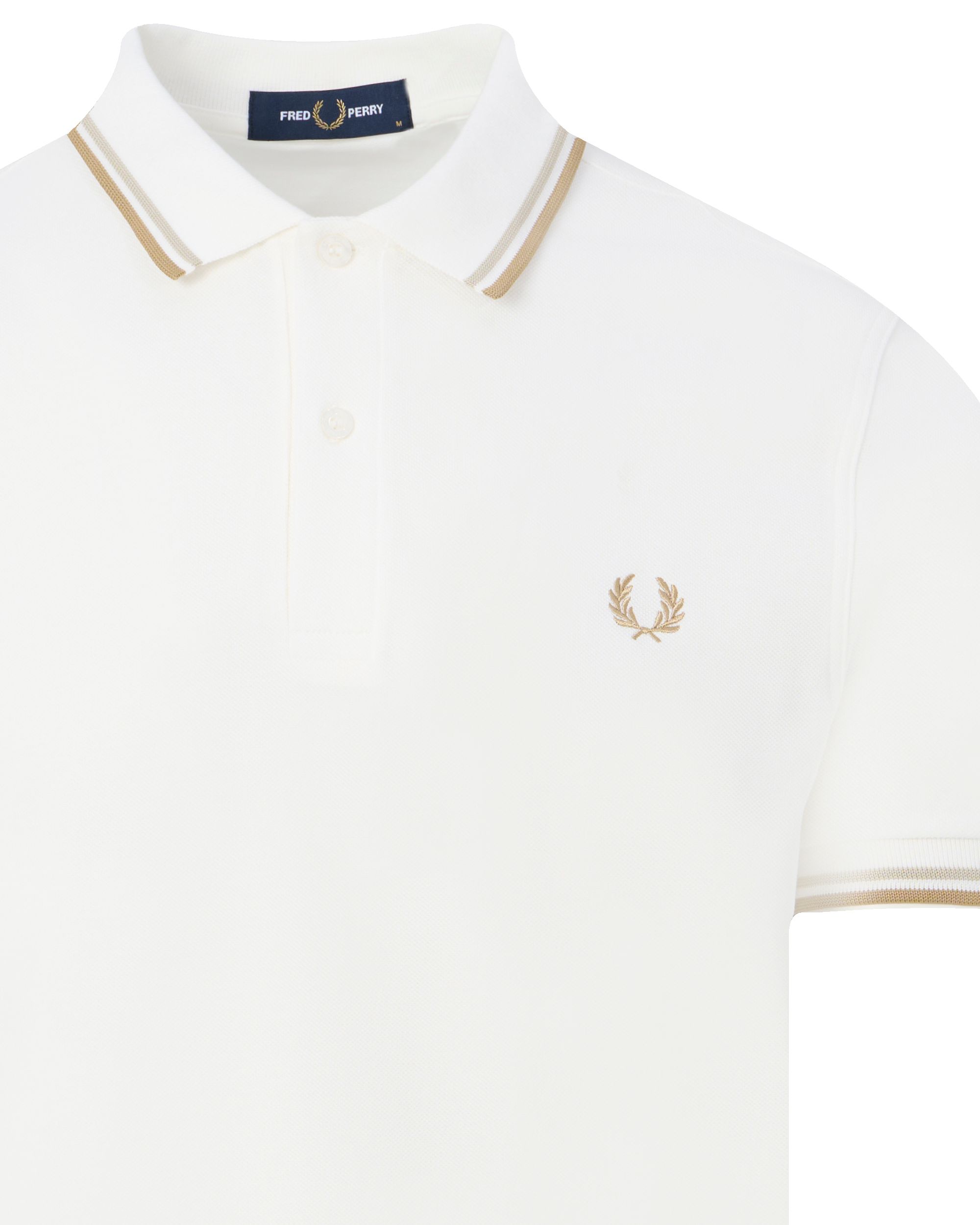 Fred Perry Polo KM Wit 091950-001-S