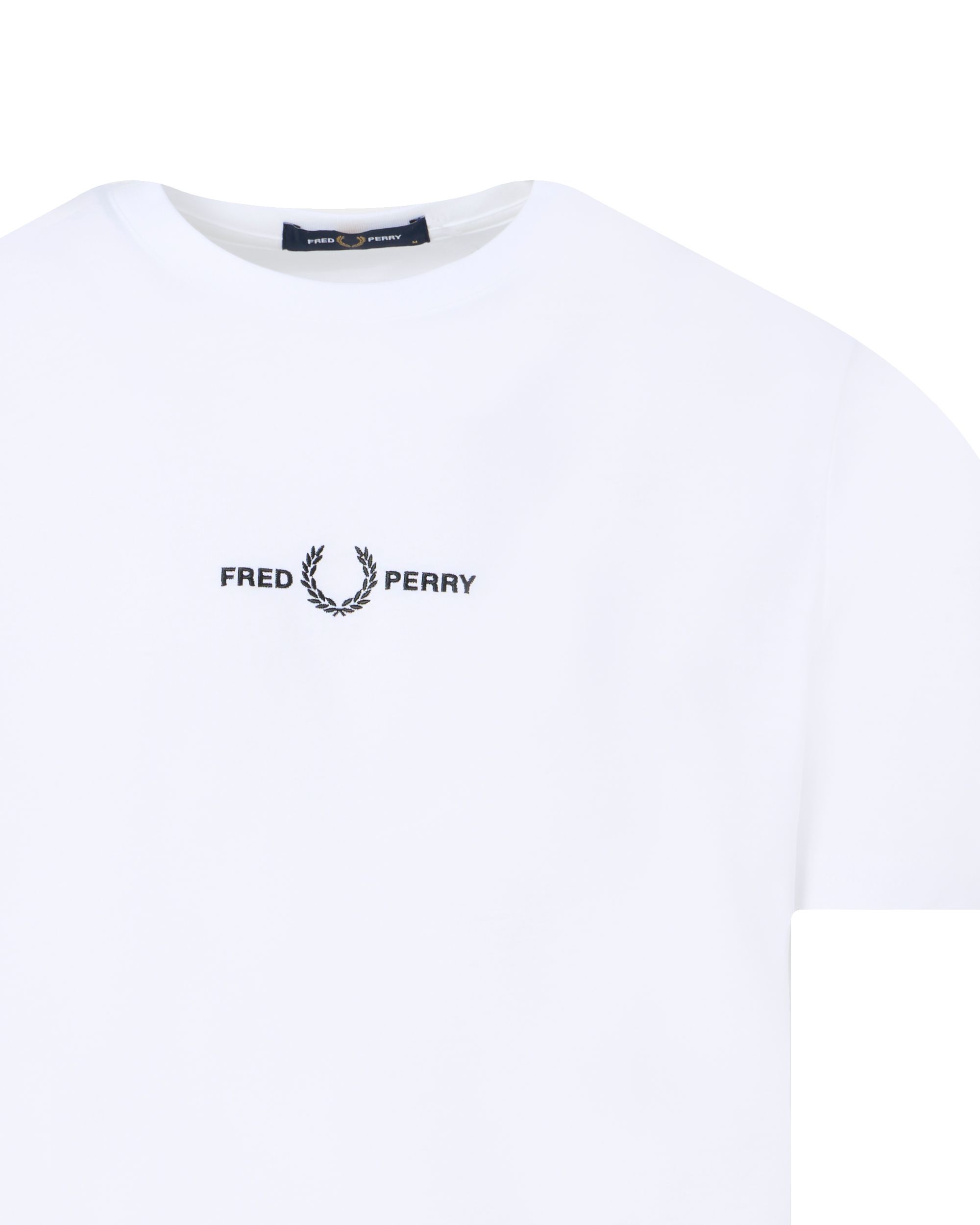 Fred Perry T-shirt KM Wit 091955-001-XXL