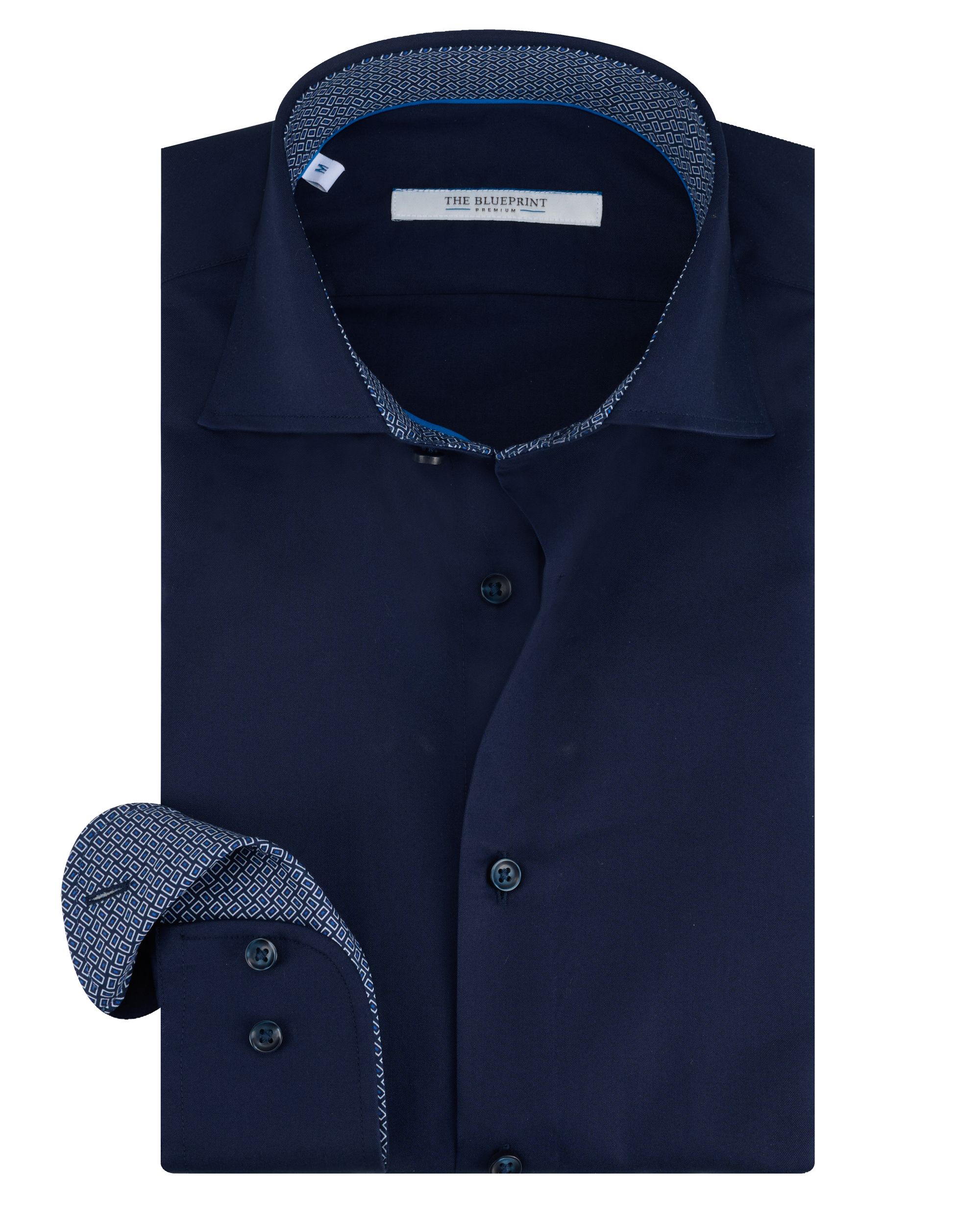 The BLUEPRINT Premium -Trendy Overhemd LM NAVY 092067-001-L