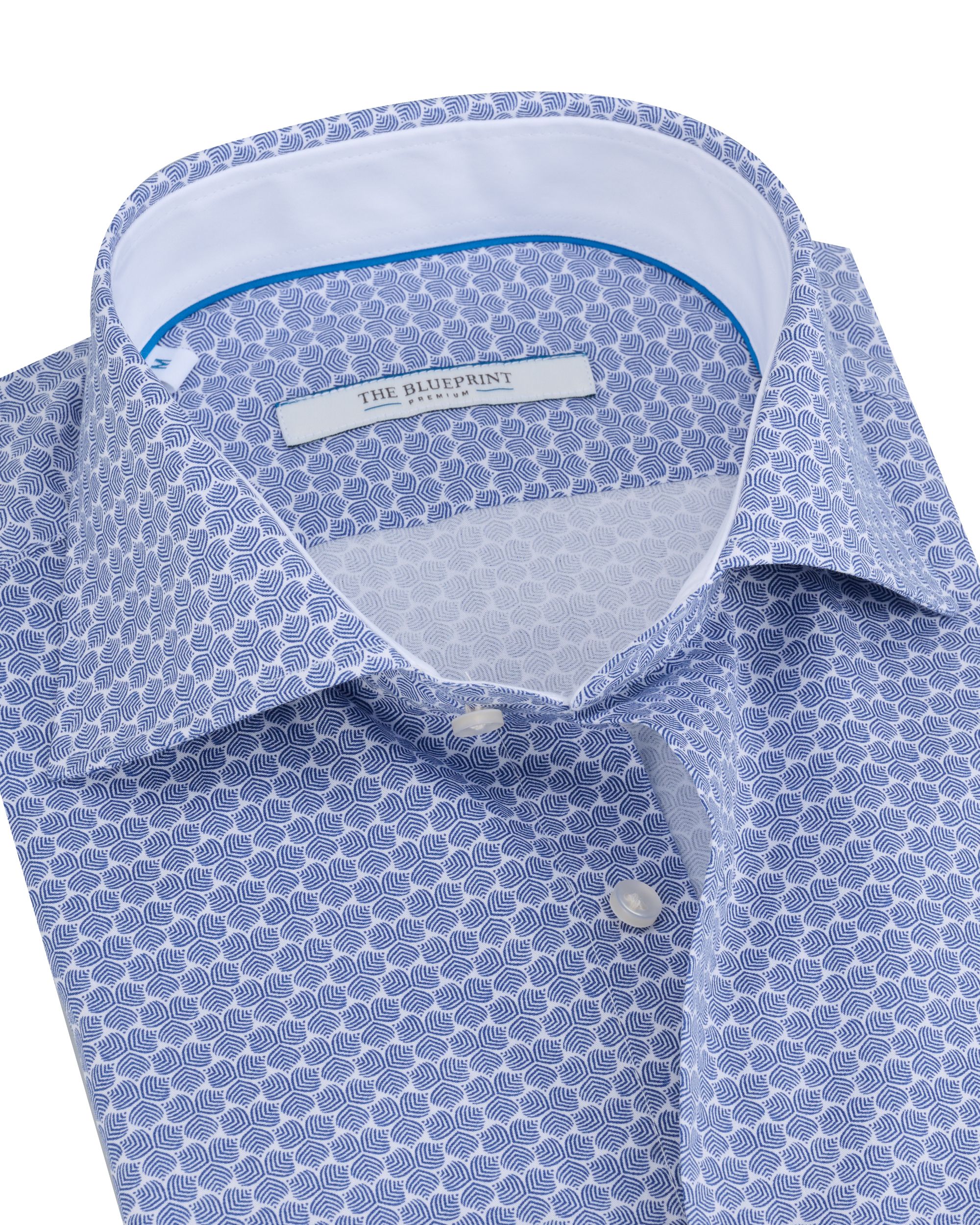 The BLUEPRINT Premium - Trendy Overhemd LM Wit dessin 092071-001-L