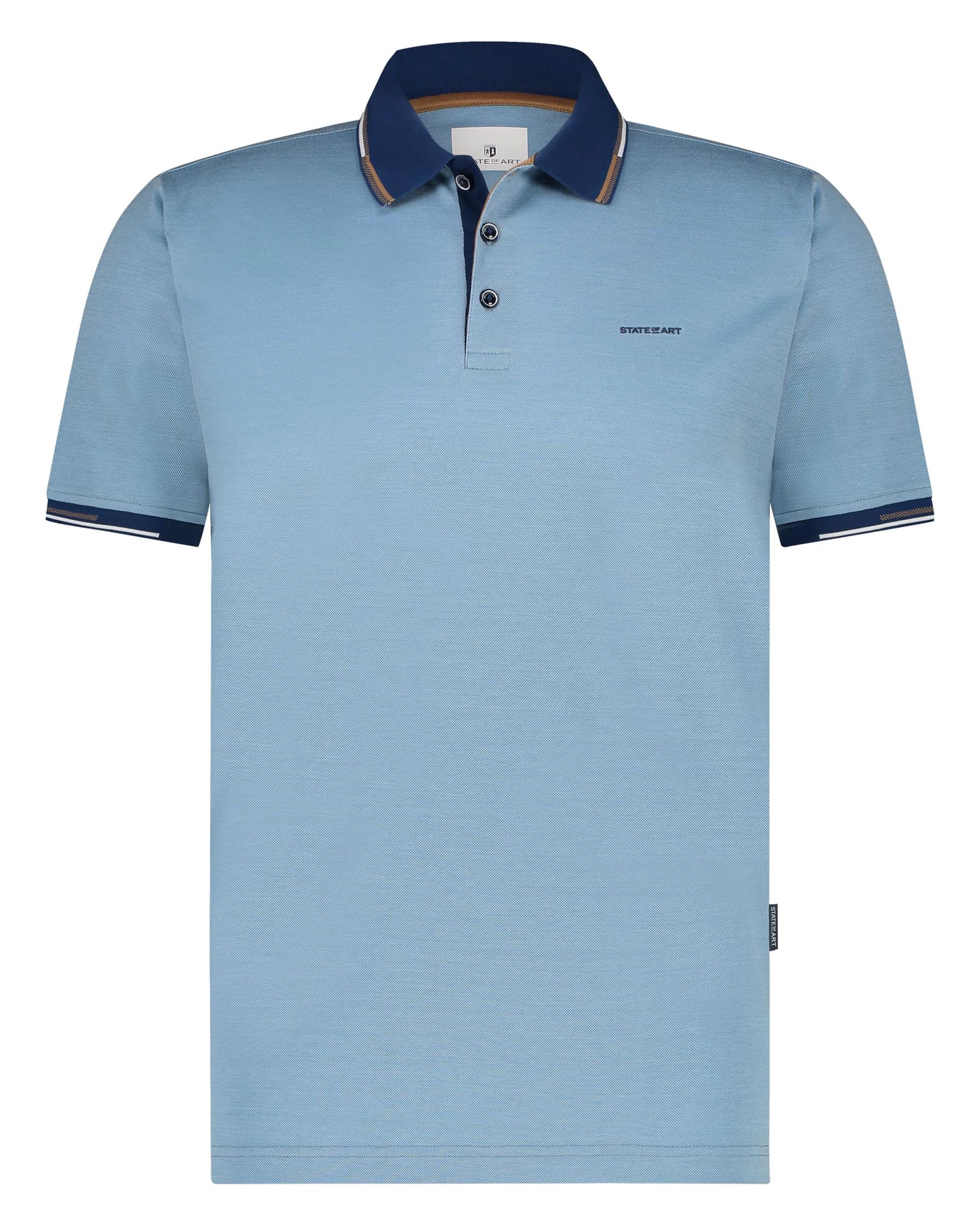 State of Art Polo KM Blauw dessin 093412-001-4XL