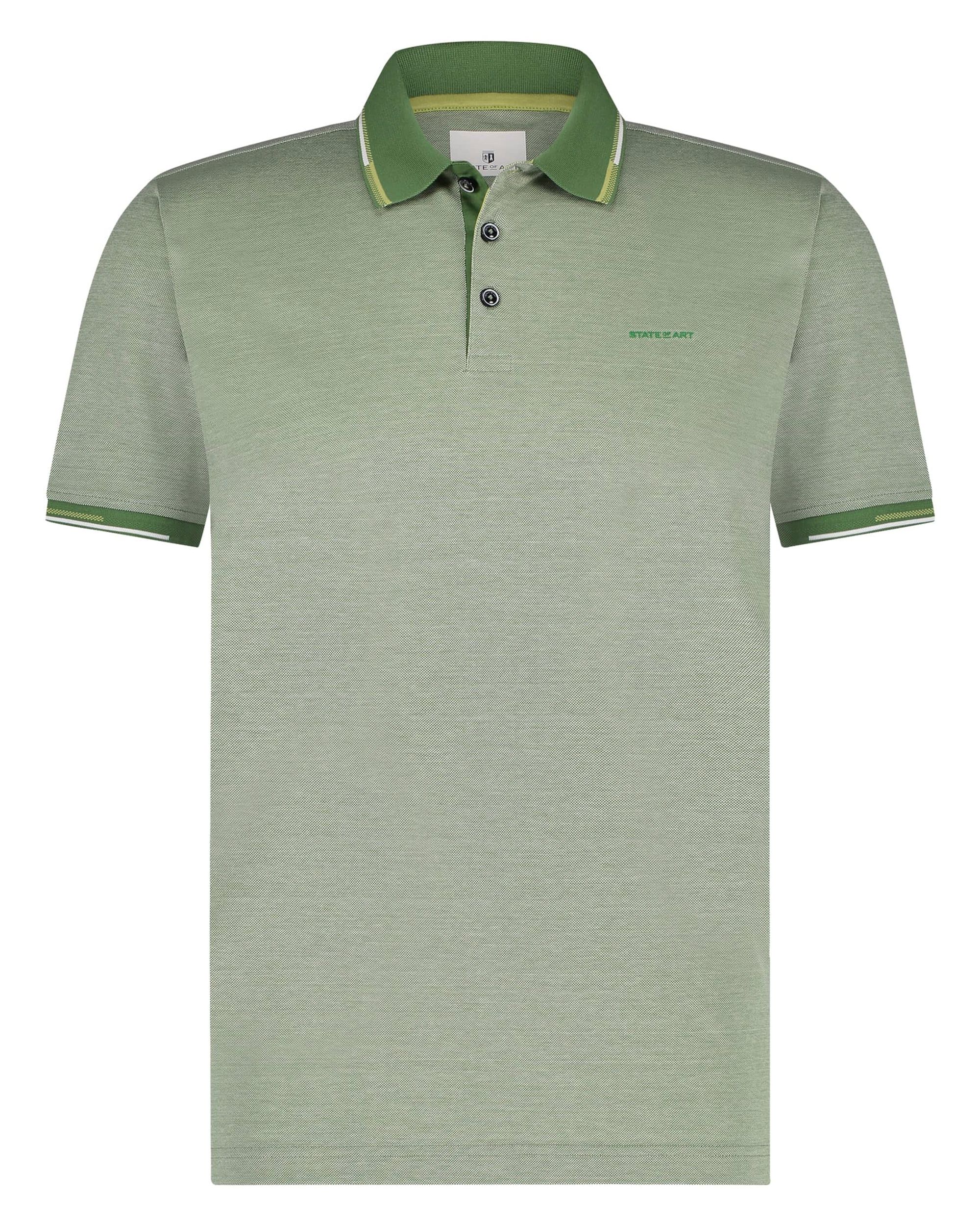 State of Art Polo KM Groen dessin 093412-002-4XL