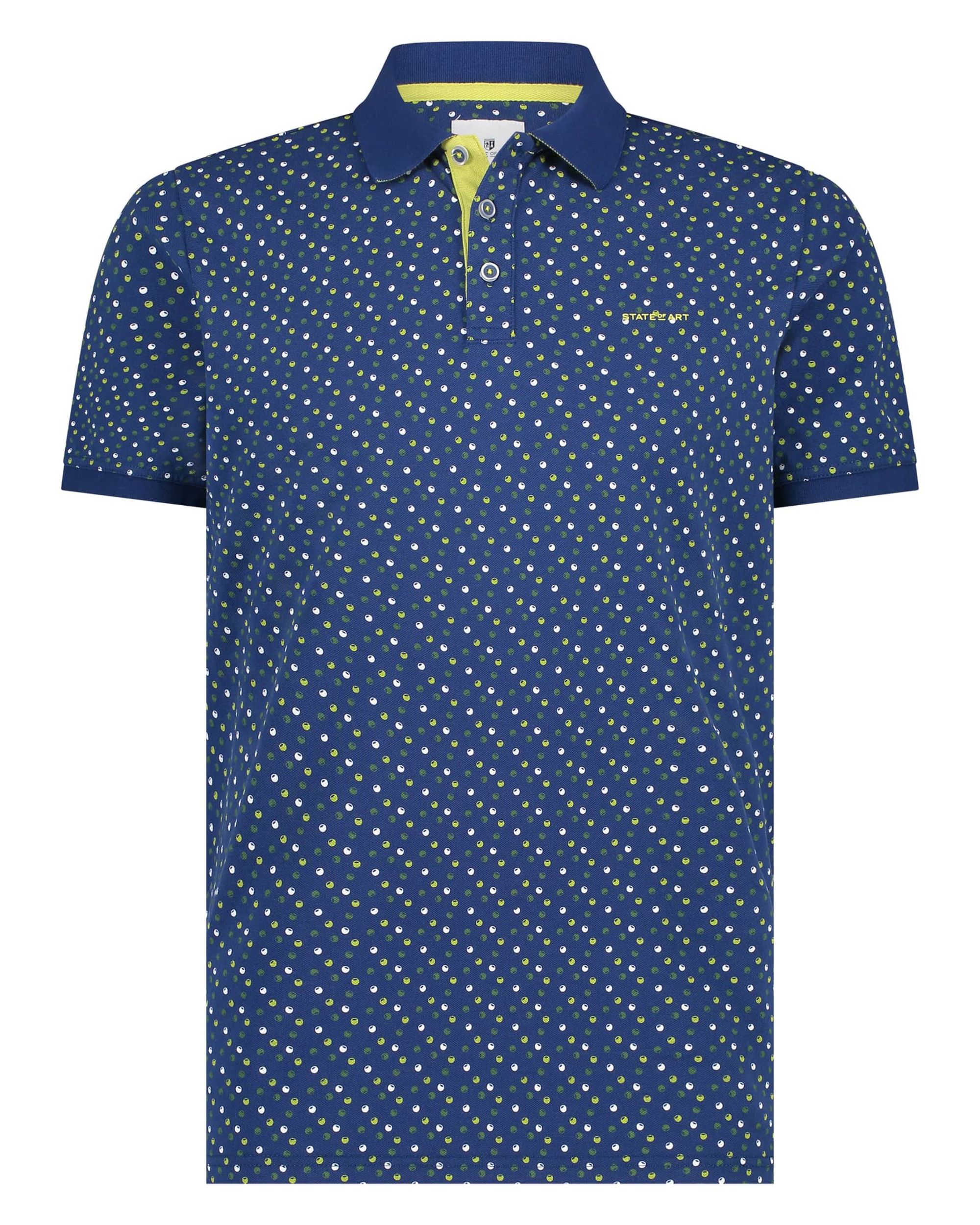 State of Art Polo KM Blauw dessin 093422-001-4XL