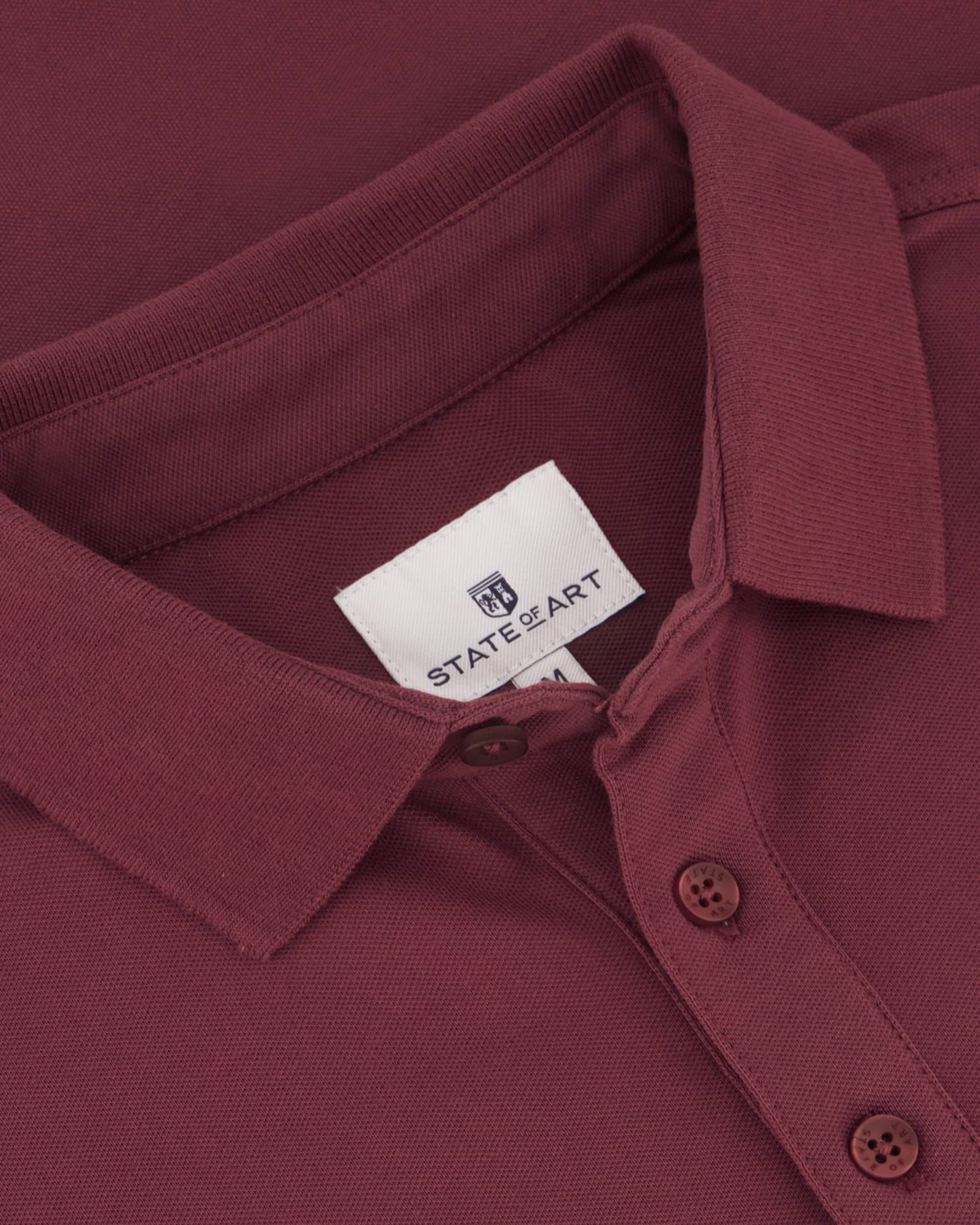 State of Art Polo KM Donker rood 093440-001-4XL