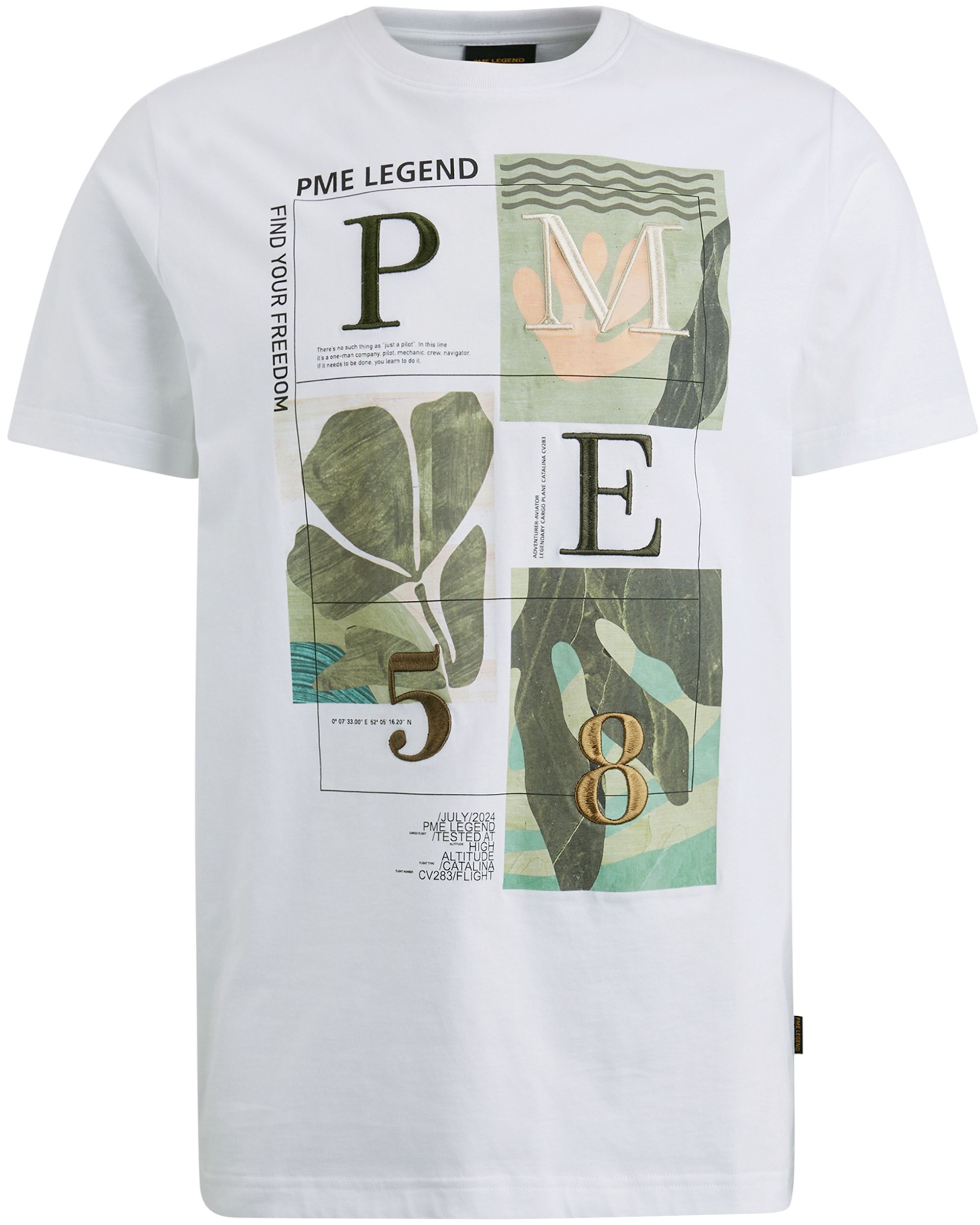 PME Legend T-shirt KM Wit 093646-001-L