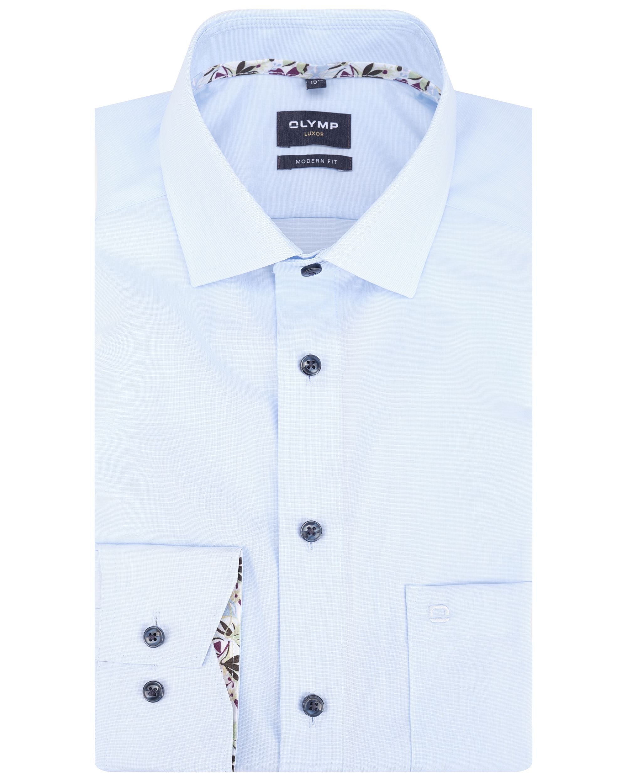 OLYMP Luxor Modern Fit Overhemd LM Blauw 093886-001-37