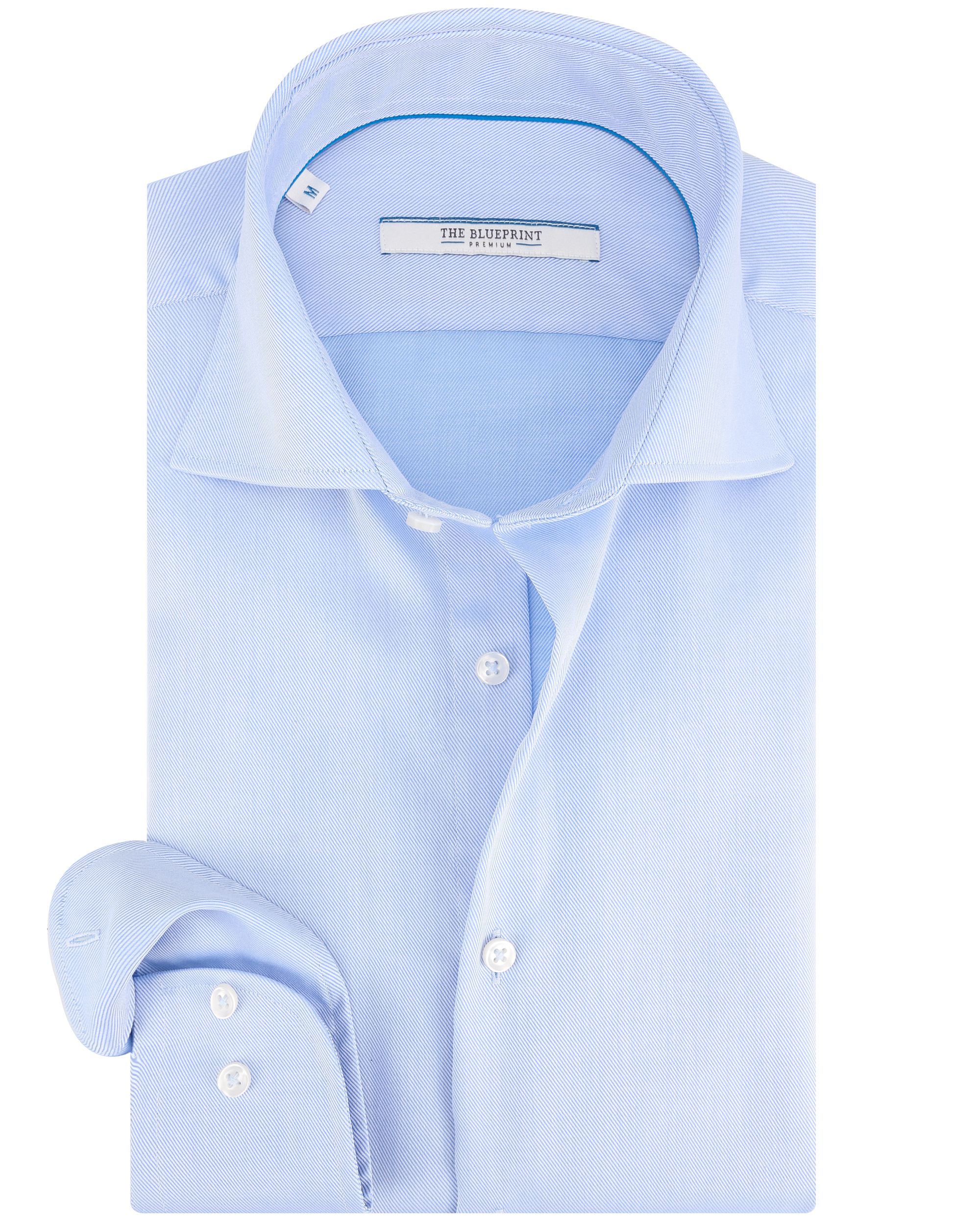 The BLUEPRINT Premium - Trendy Overhemd LM Lichtblauw uni 094219-001-L