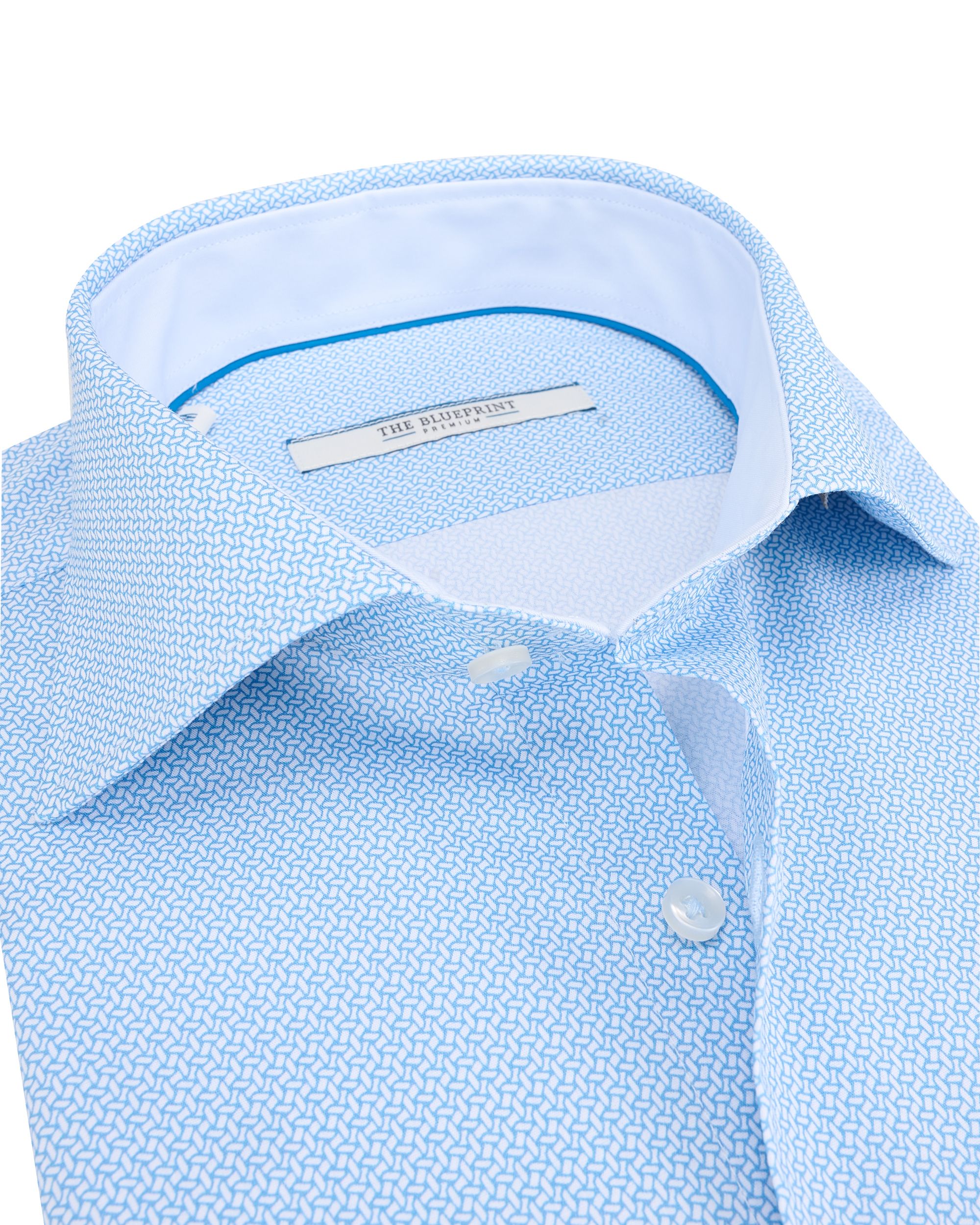 The BLUEPRINT Premium -Trendy Overhemd LM Wit dessin 094224-001-L
