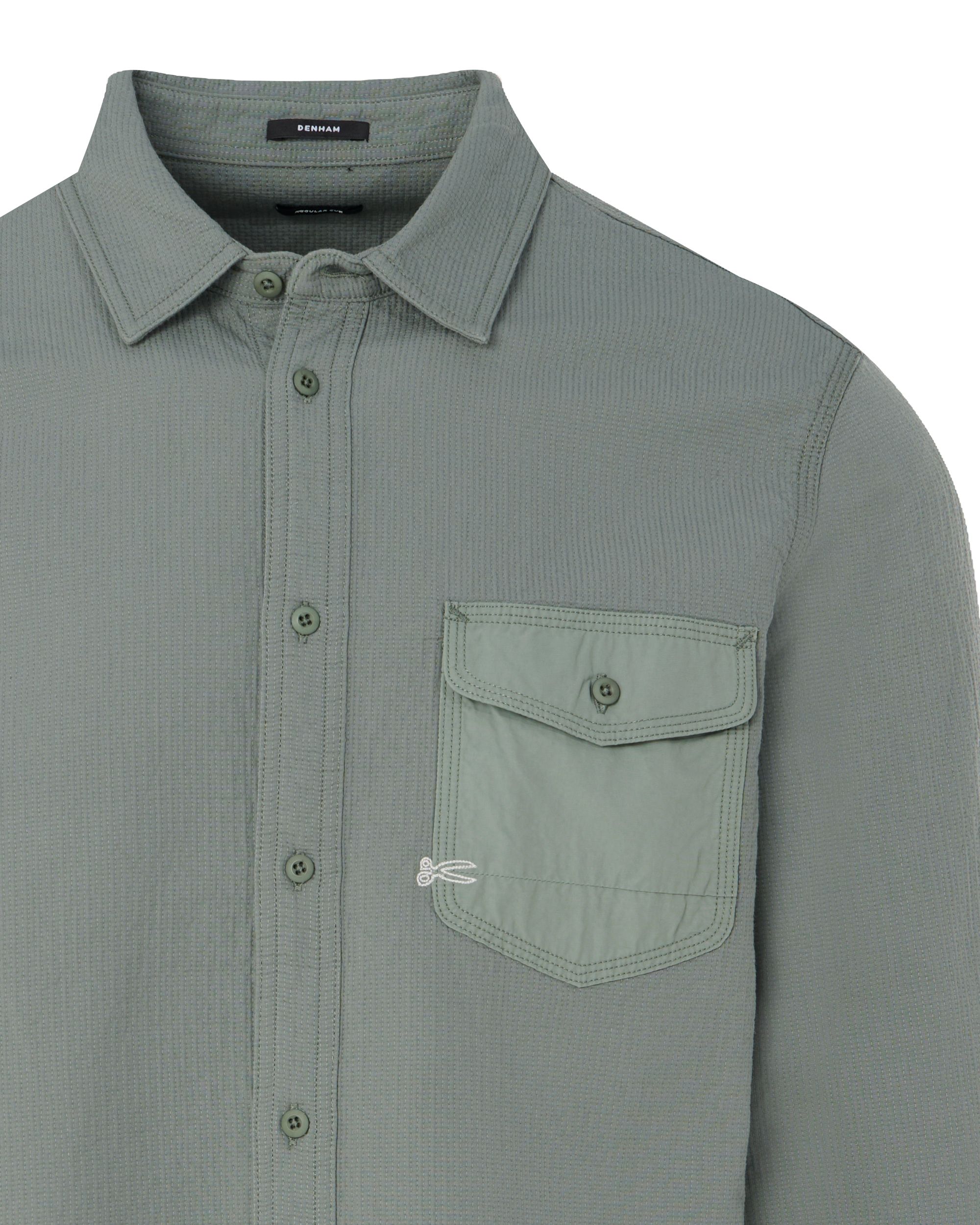 DENHAM Worker Reg Casual Overhemd LM Groen 094446-001-L
