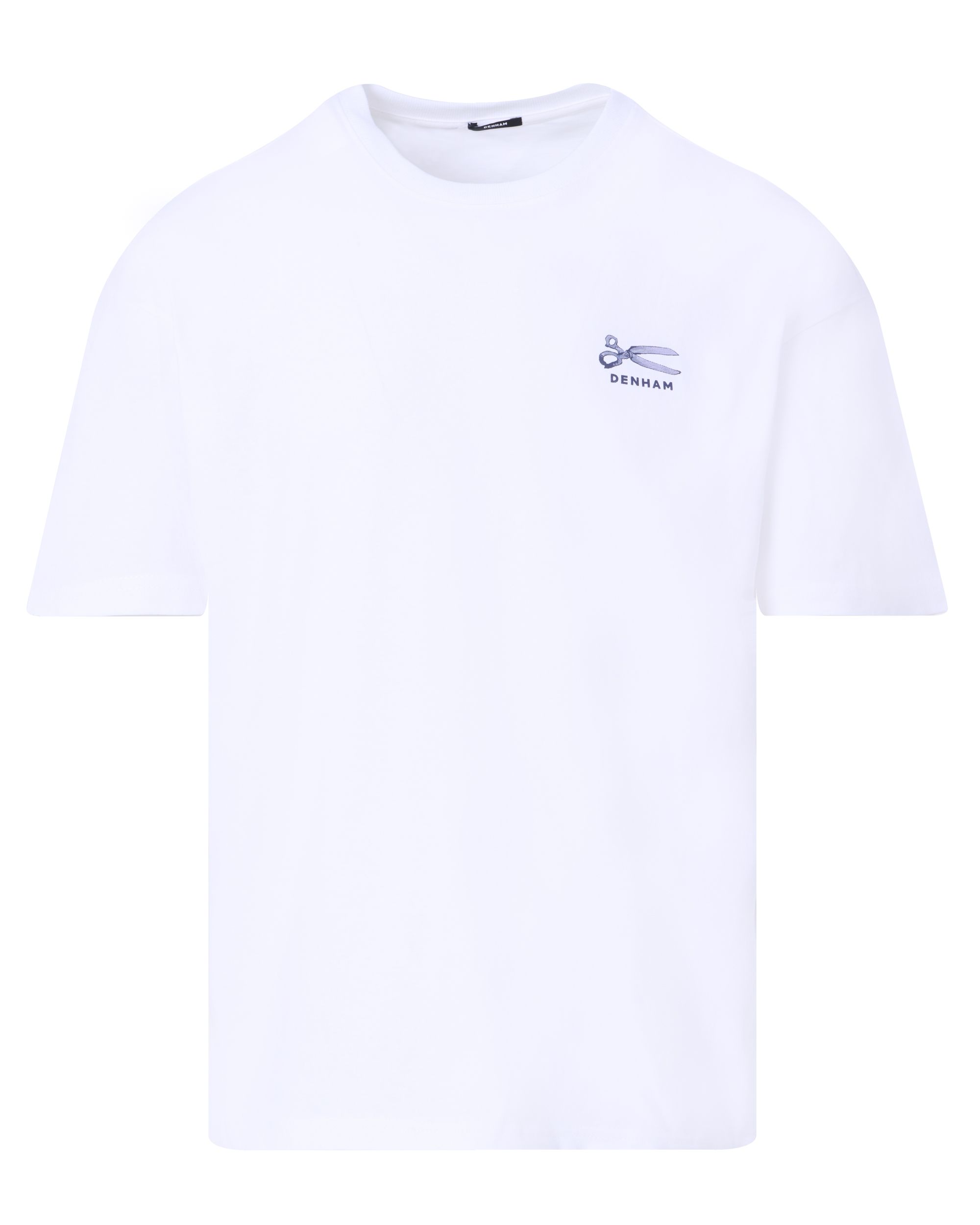 DENHAM Snip Box T-shirt KM Wit 094453-001-L