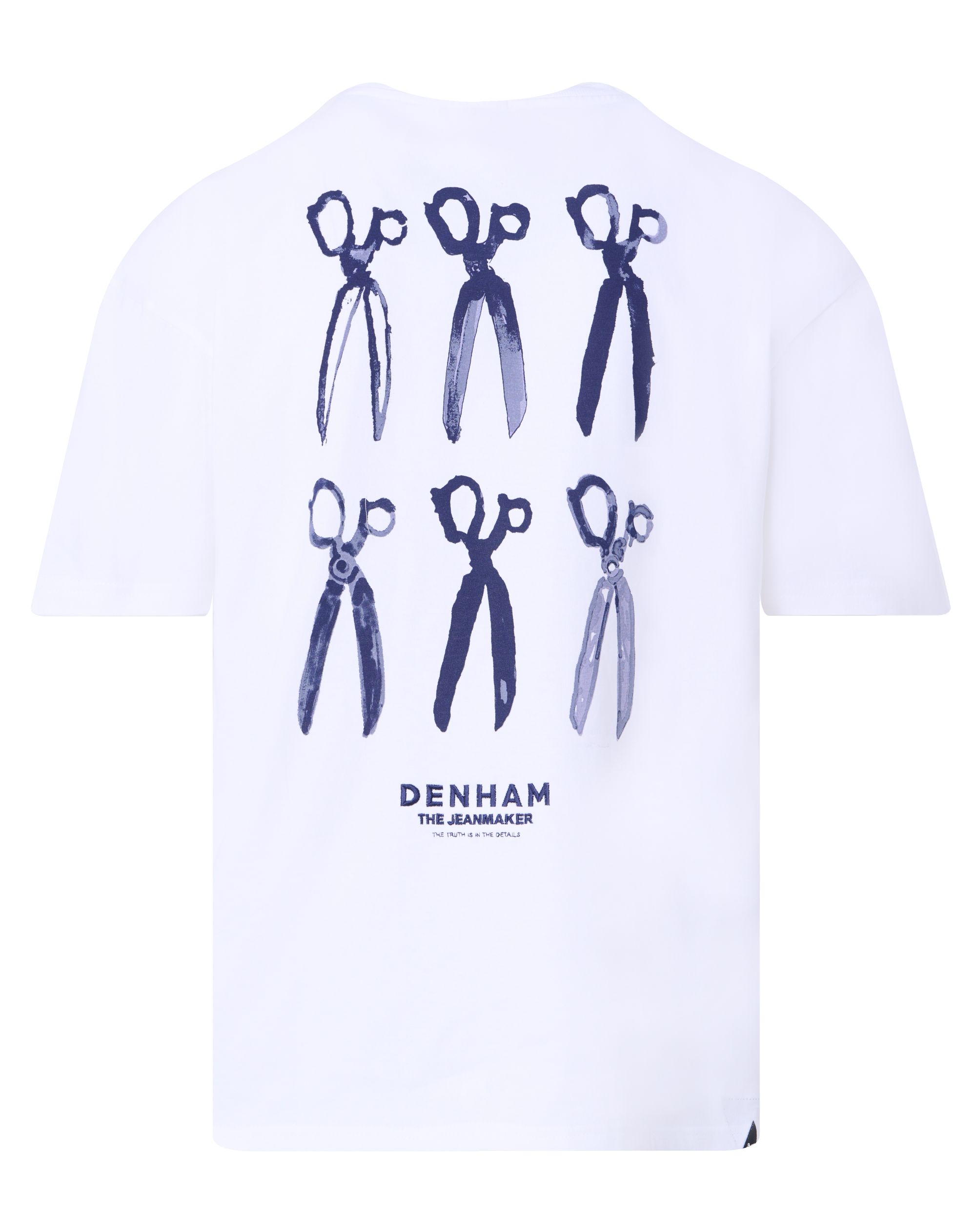 DENHAM Snip Box T-shirt KM Wit 094453-001-L