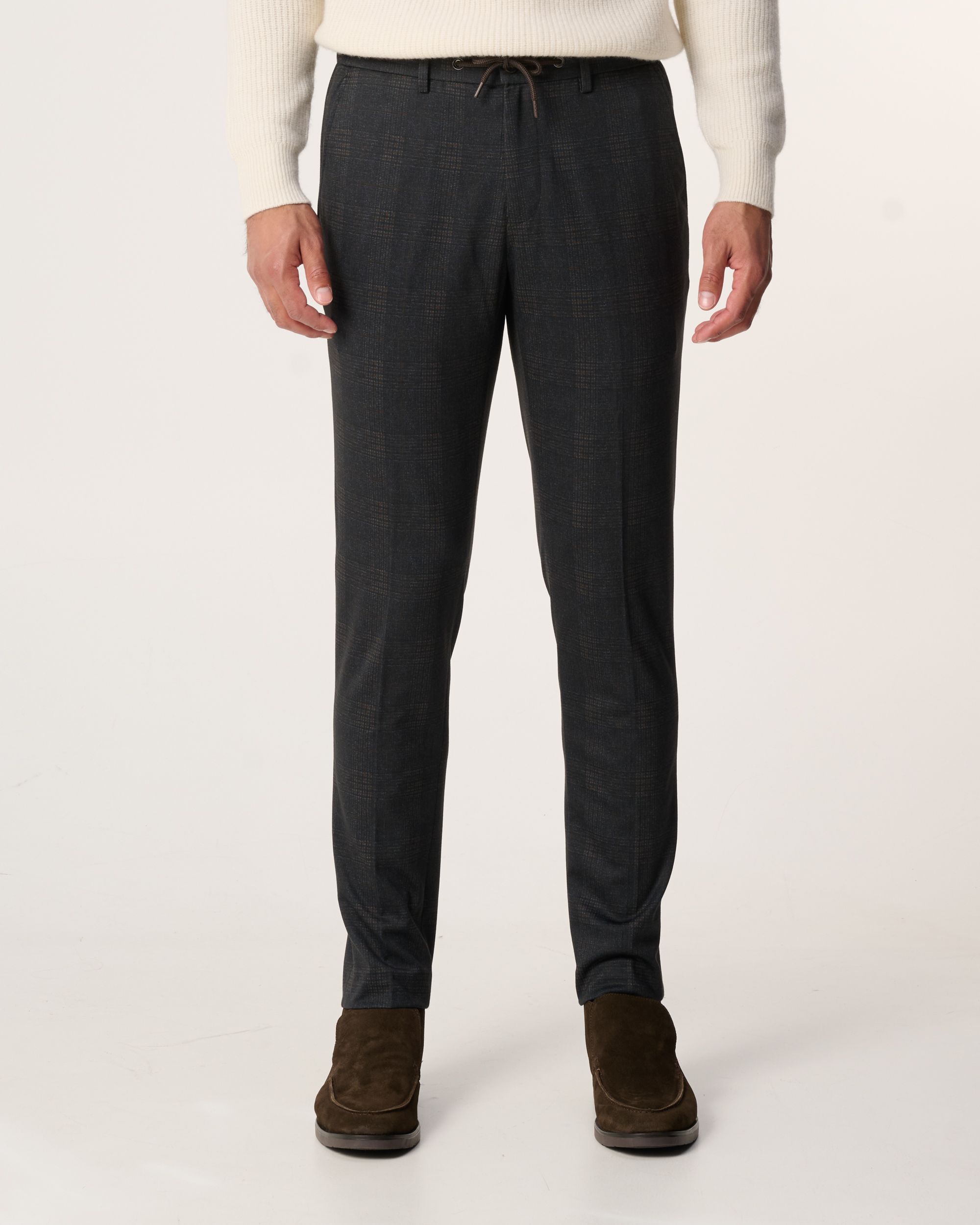 Campbell Pantalon Bruin grote ruit 094715-001-46