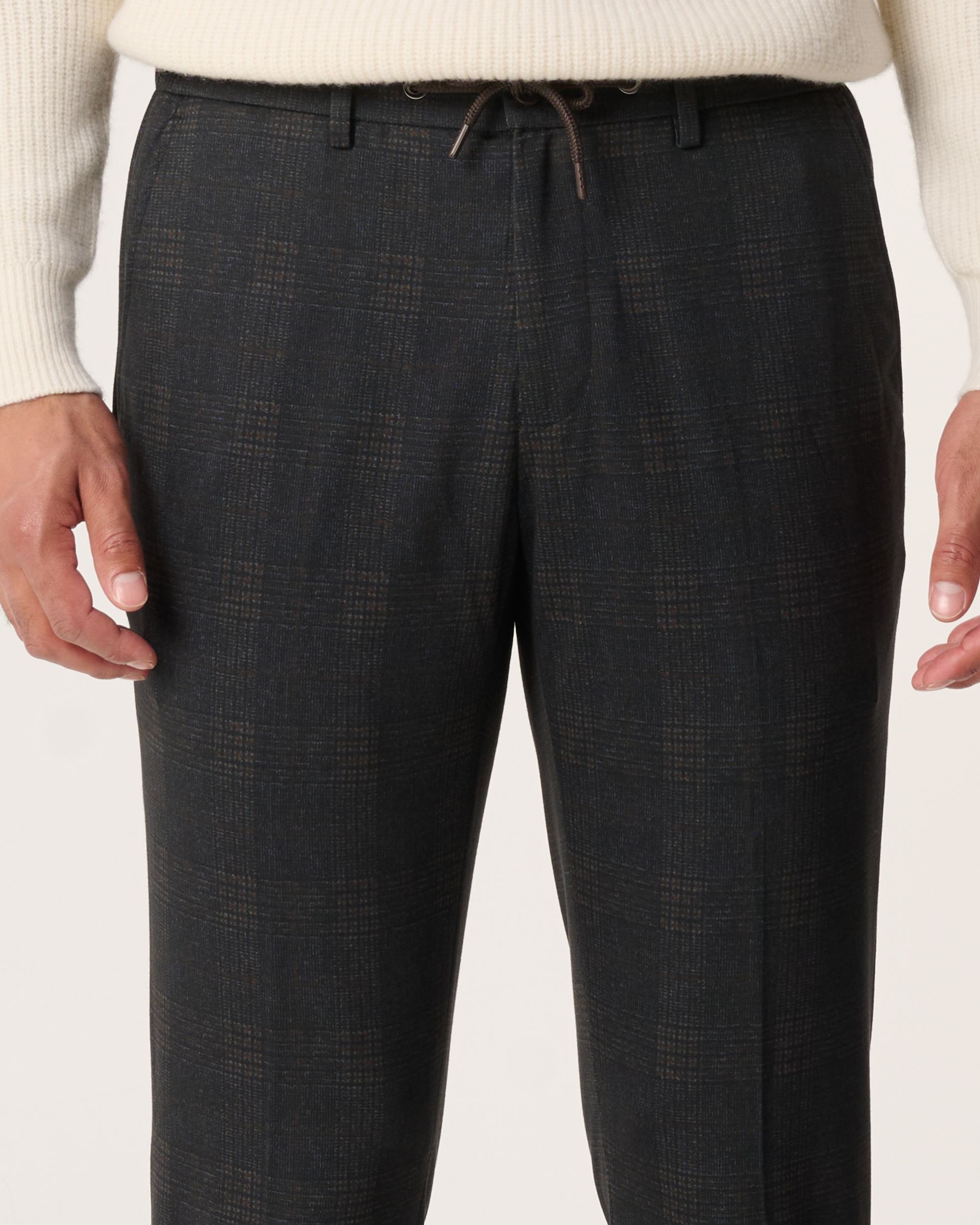 Campbell Pantalon Bruin grote ruit 094715-001-46