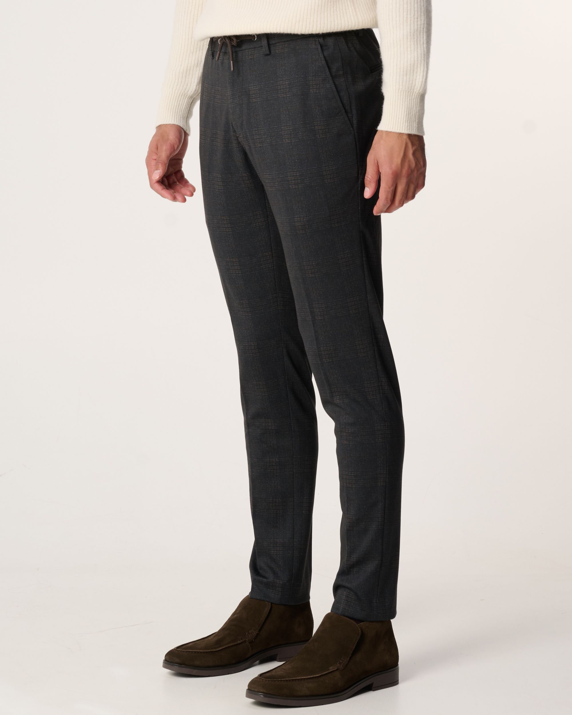 Campbell Pantalon Bruin grote ruit 094715-001-46