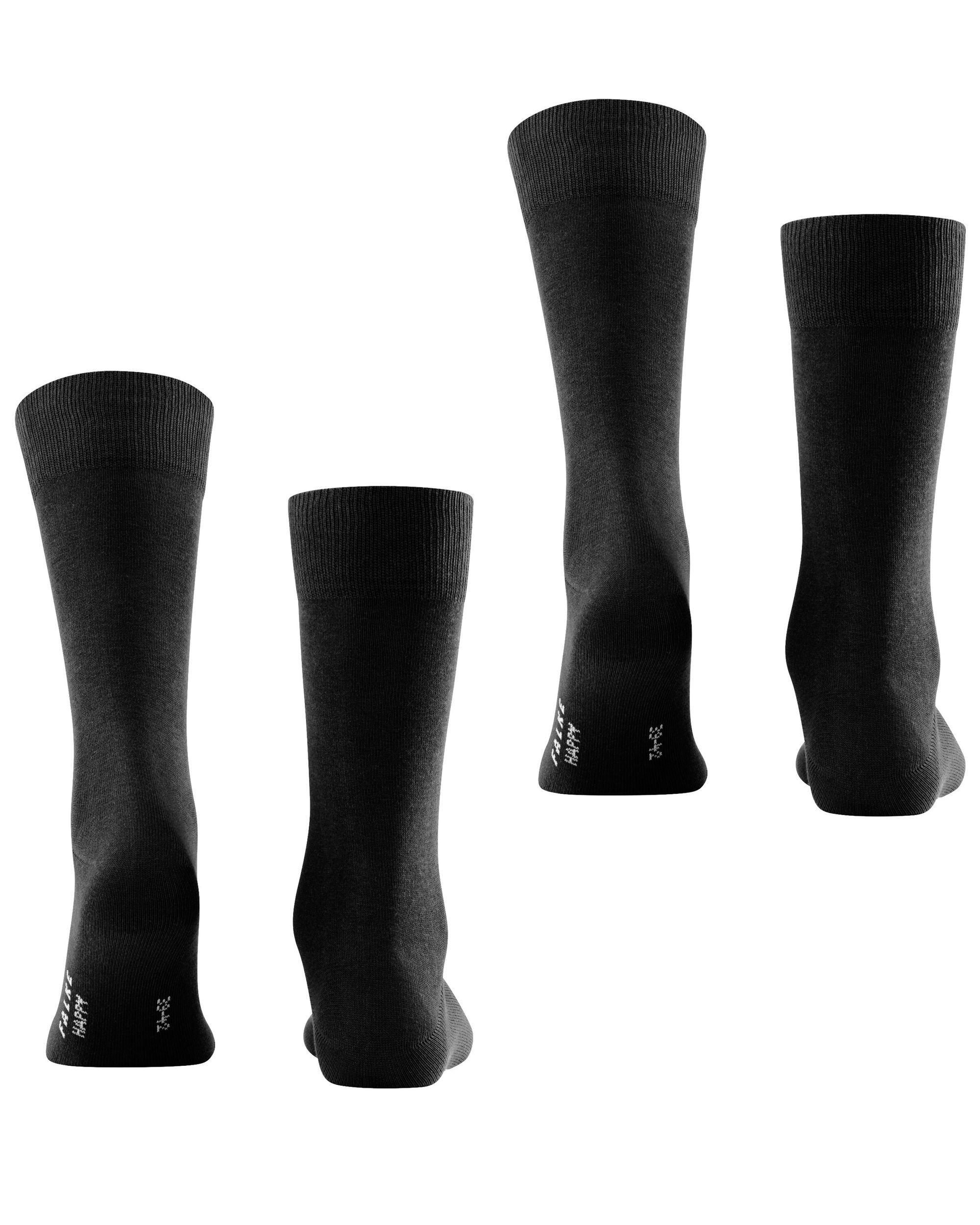Falke 2-pack Happy Sokken Zwart 094716-001-3942