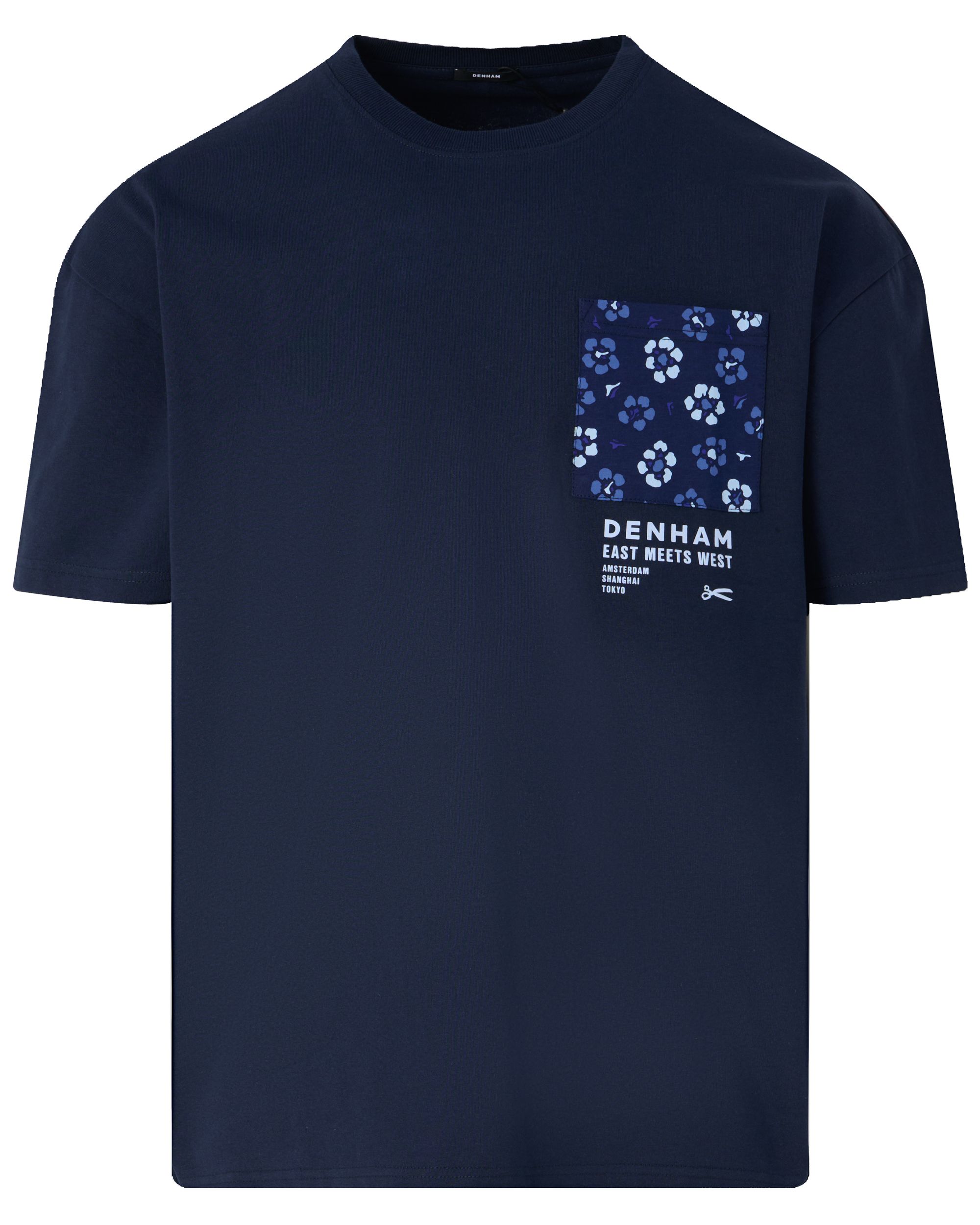 DENHAM Katagami T-shirt KM Blauw 095575-001-L