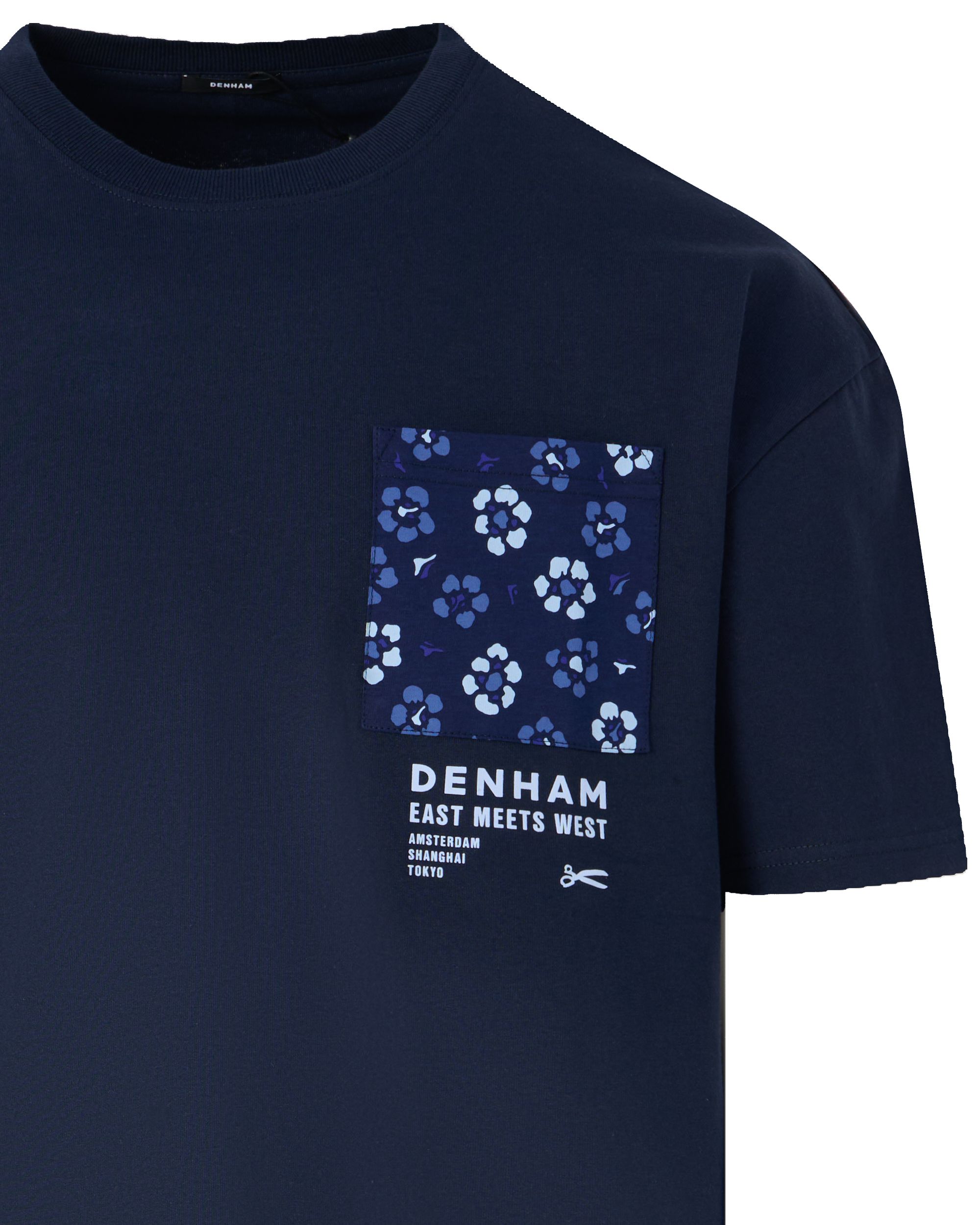 DENHAM Katagami T-shirt KM Blauw 095575-001-L