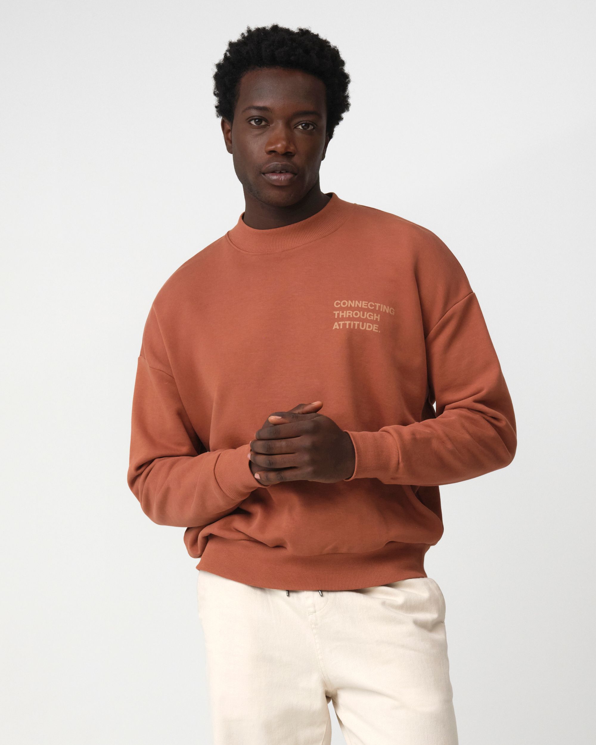 J.C. RAGS Anton Sweater Copper Brown dark orange 095834-004-L