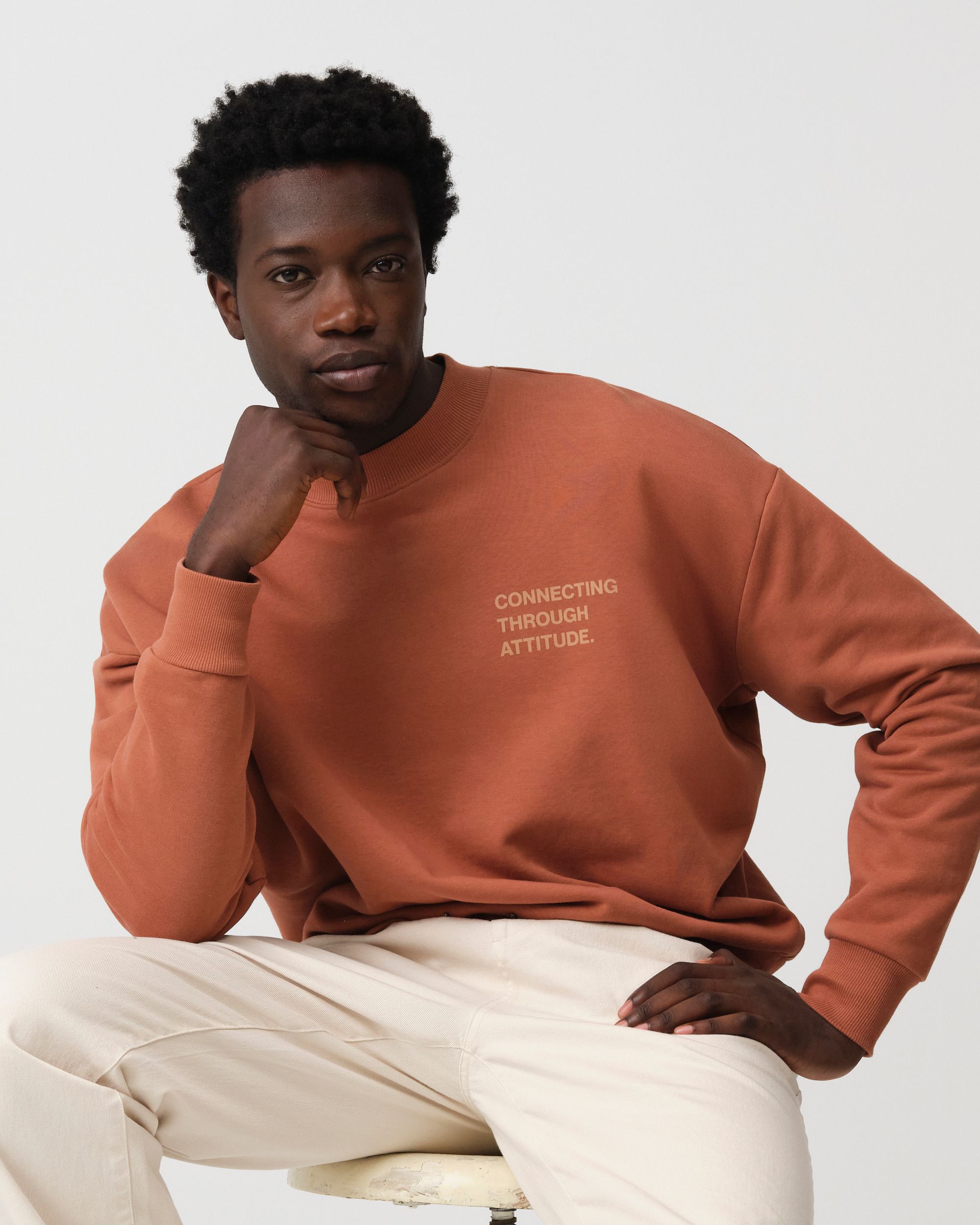 J.C. RAGS Anton Sweater Copper Brown dark orange 095834-004-L