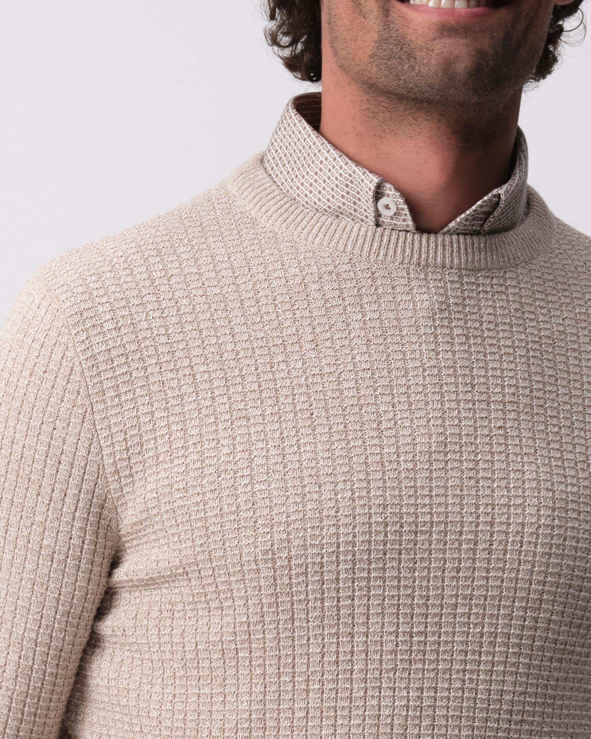 Campbell Casey Trui ronde hals  Desert Taupe 095837-004-L