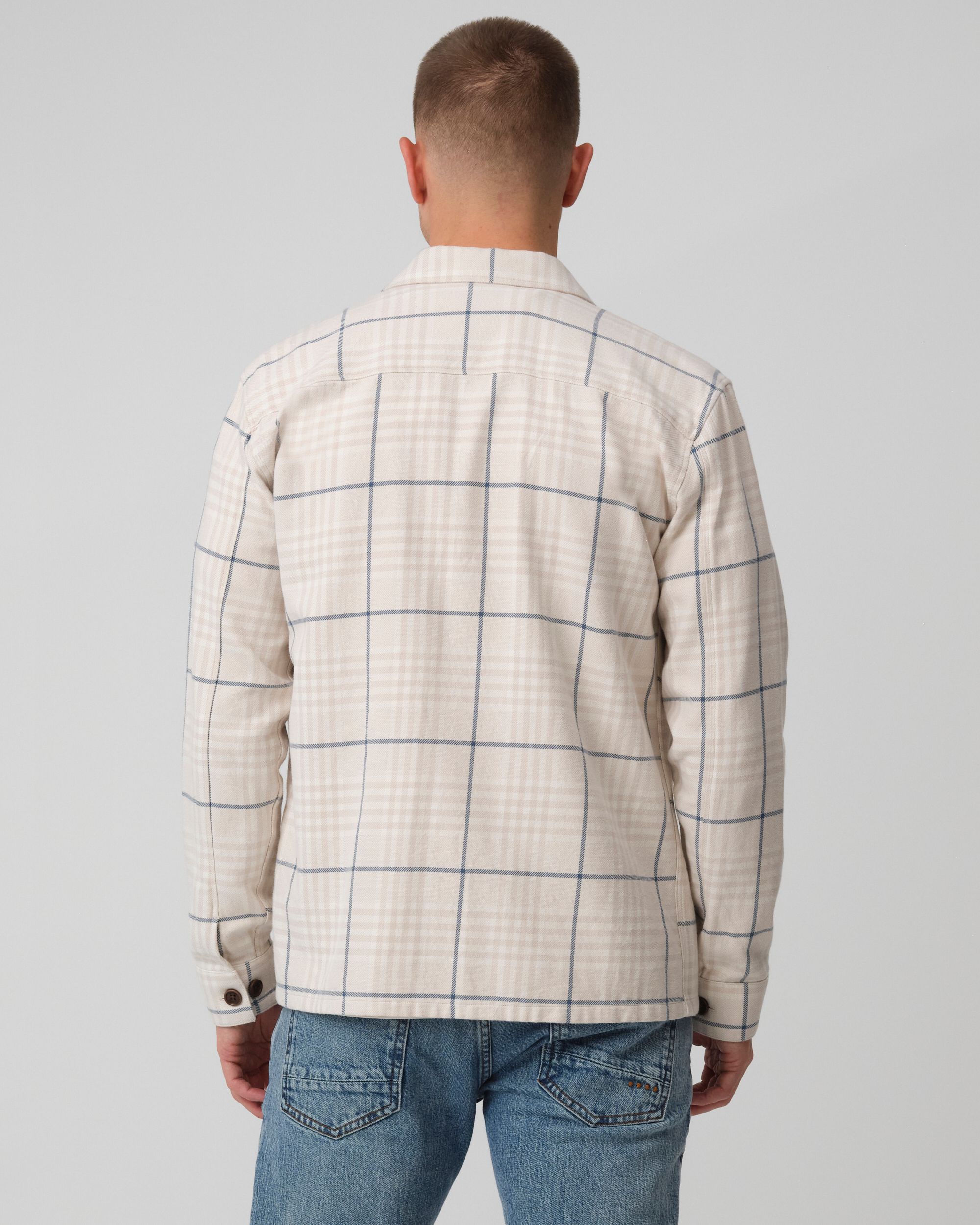 J.C. RAGS Rylee Overshirt  Coconut Milk grote ruit 095849-002-L