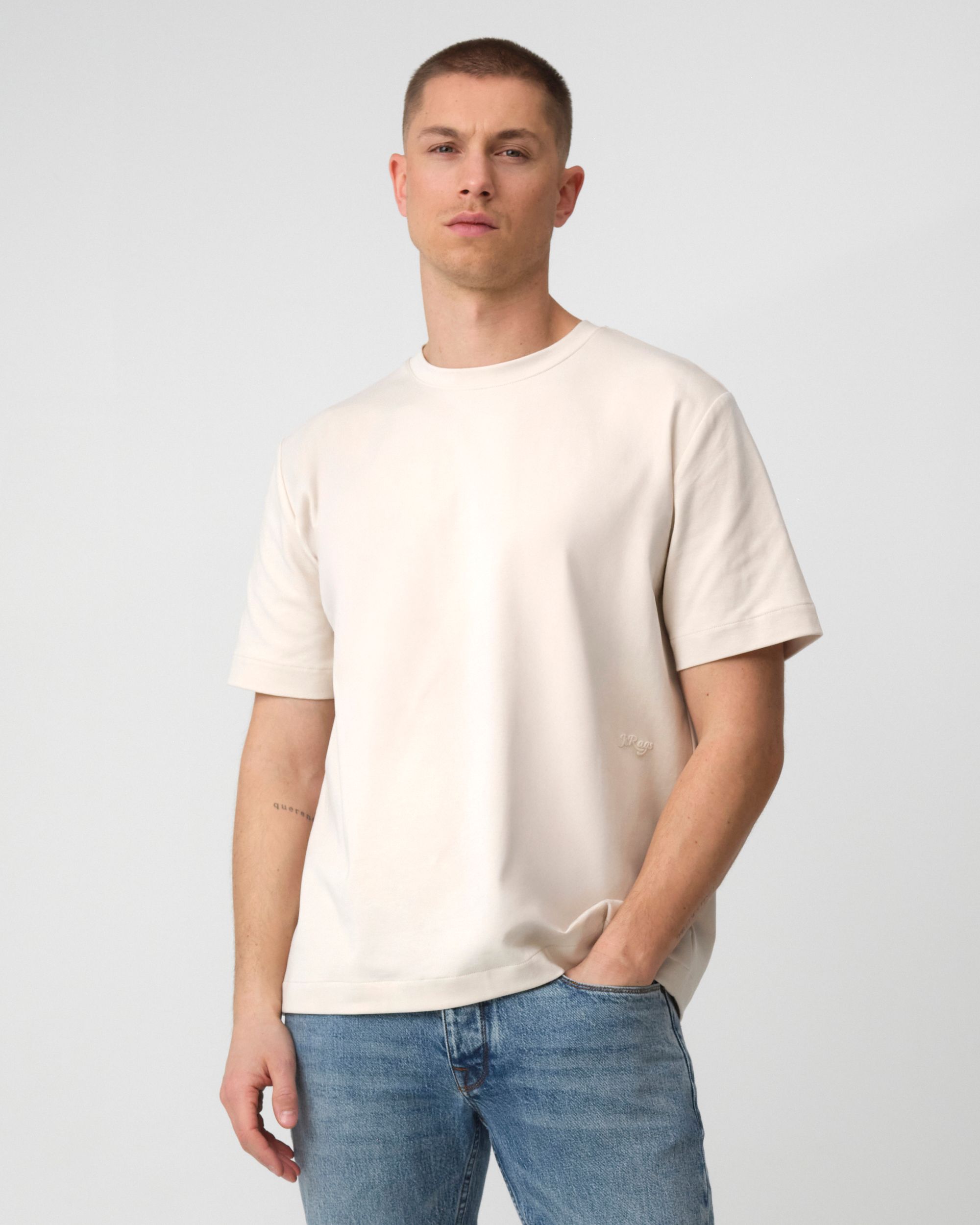 J.C. RAGS Ruben T-shirt KM Crystal Gray beige  095858-003-L