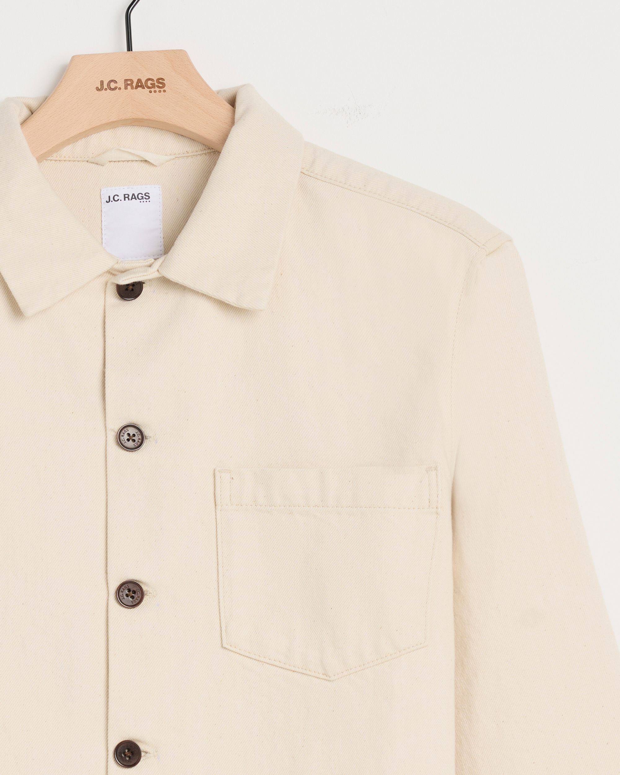J.C. RAGS Roux Overshirt  Ecru 095863-001-L