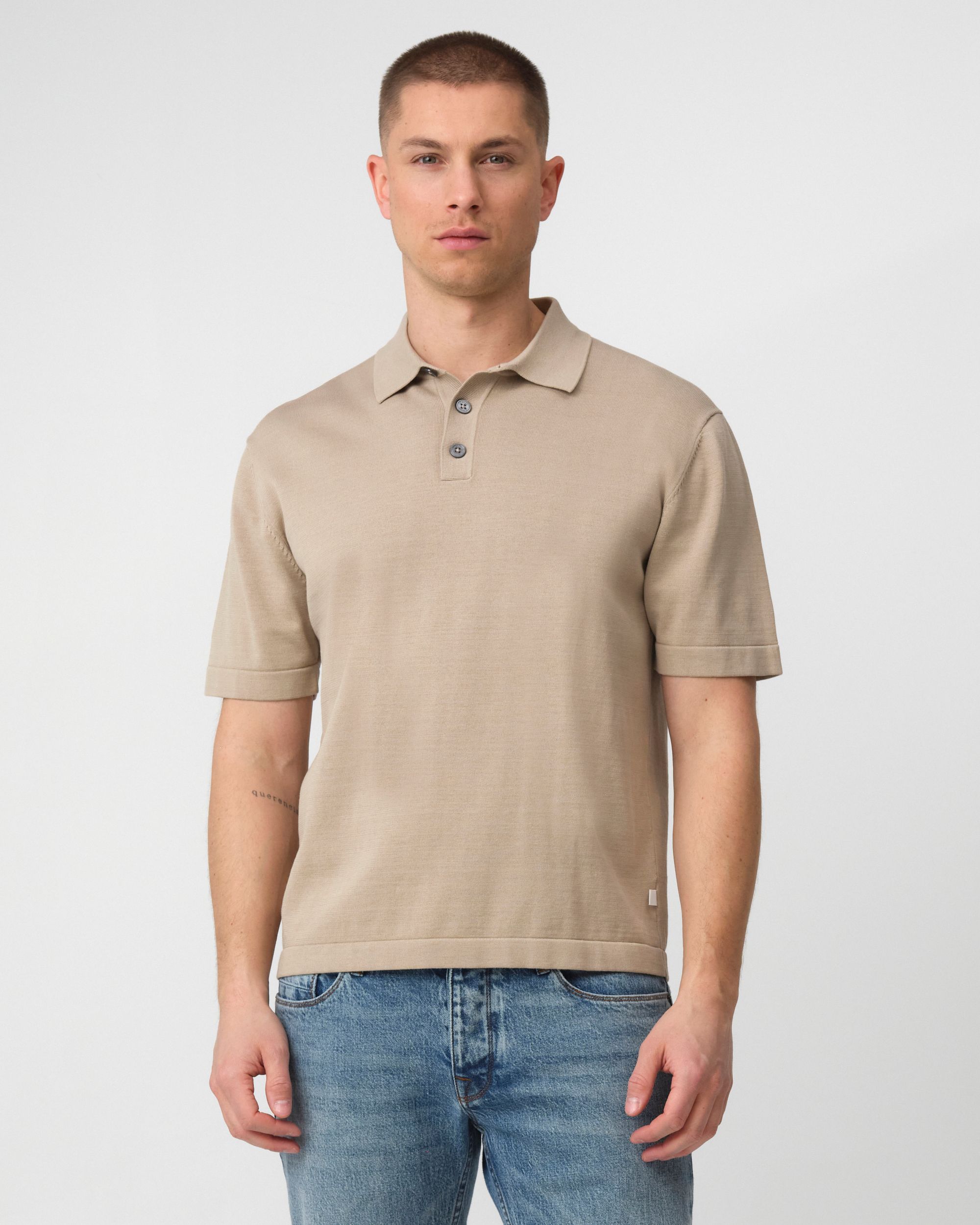 J.C. RAGS Alvie Polo KM  Plaza taupe 095885-003-L