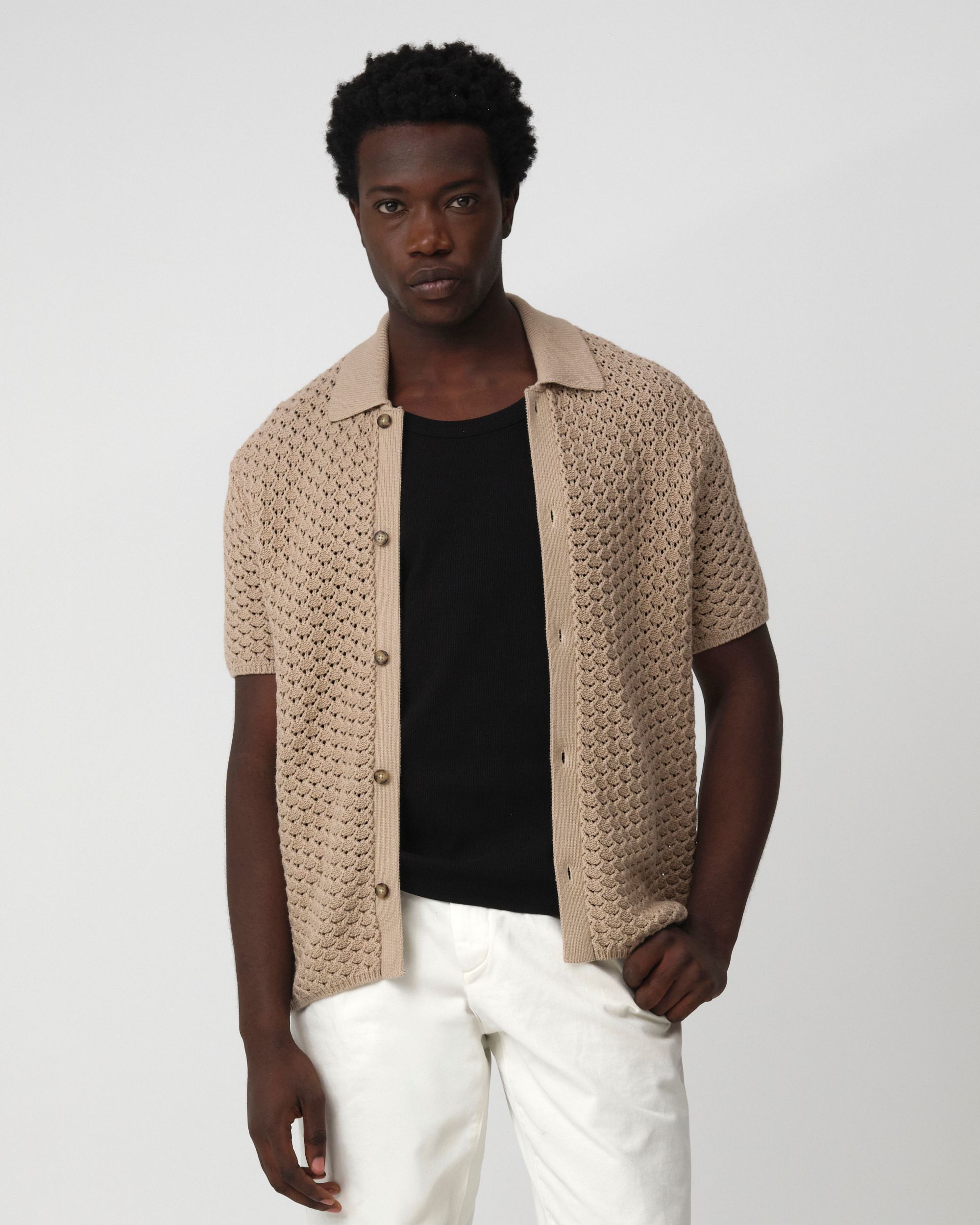 J.C. RAGS Appie Polo KM  Plaza taupe 095886-001-L