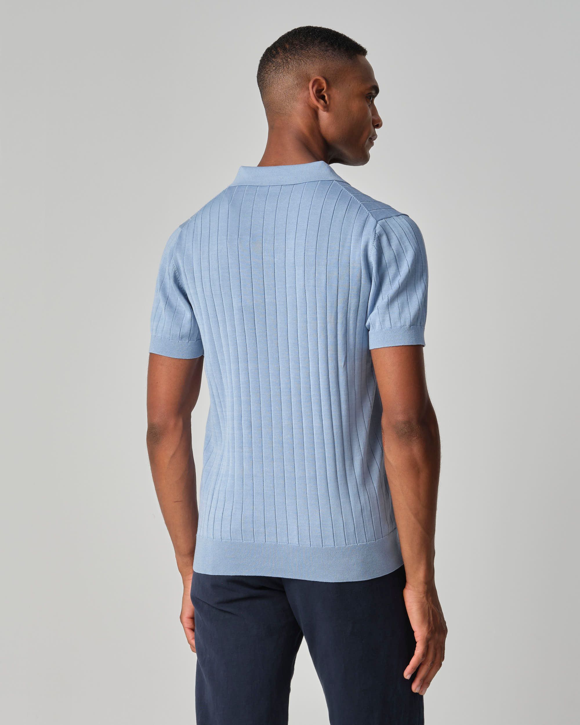 Dutch Dandies Gatsby Polo KM Lichtblauw uni 096094-001-L